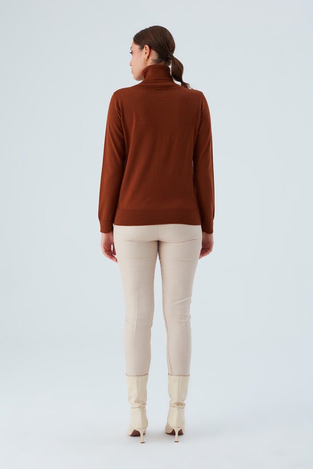 Peraluna-Valeria Pullover Boğazlı İnce Kadın Triko Kazak-Kazak & Triko-52-Milagron.com