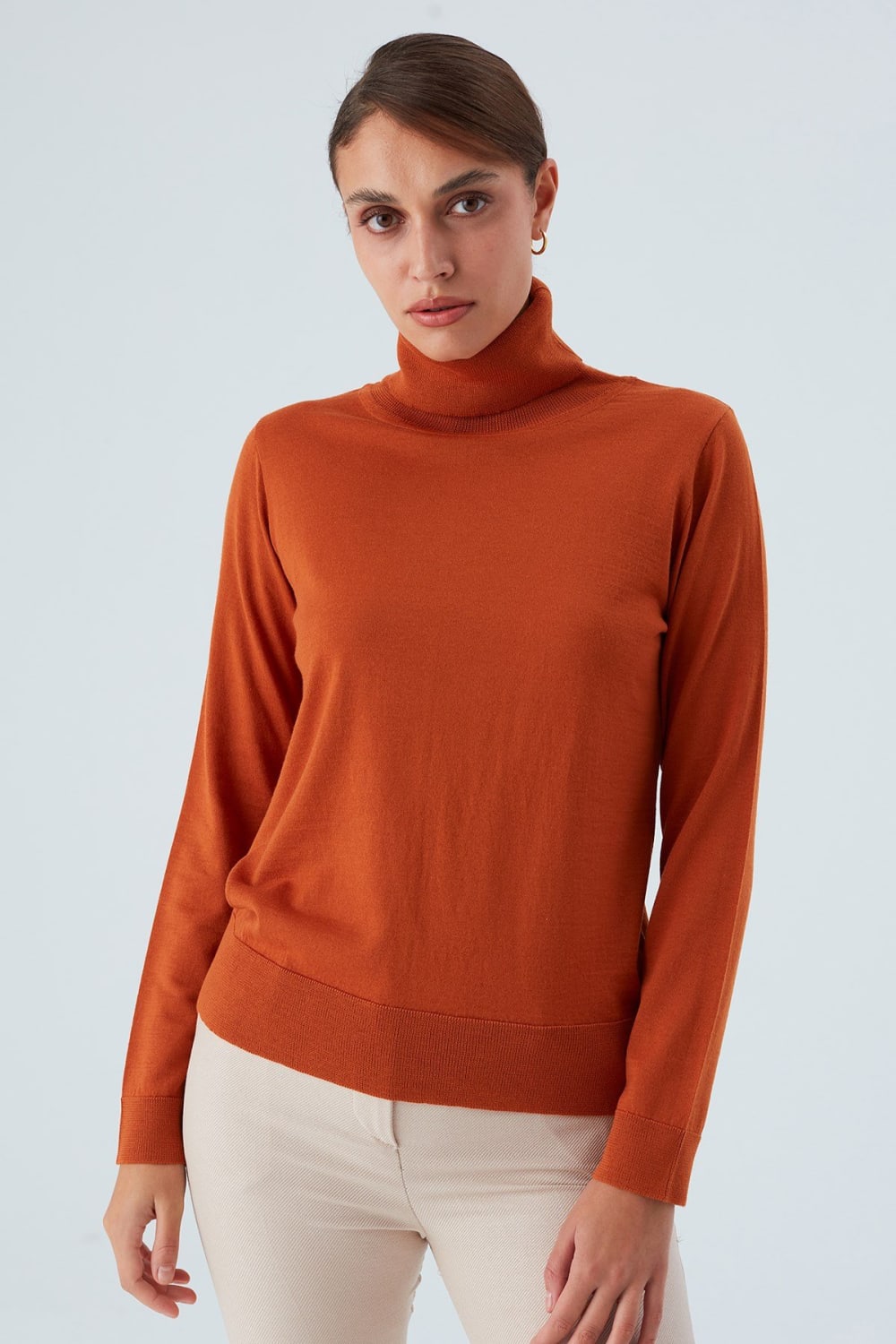 Peraluna-Valeria Pullover Boğazlı İnce Kadın Triko Kazak-Kazak & Triko-56-Milagron.com