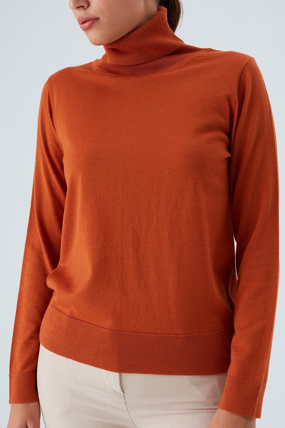 Peraluna-Valeria Pullover Boğazlı İnce Kadın Triko Kazak-Kazak & Triko-57-Milagron.com