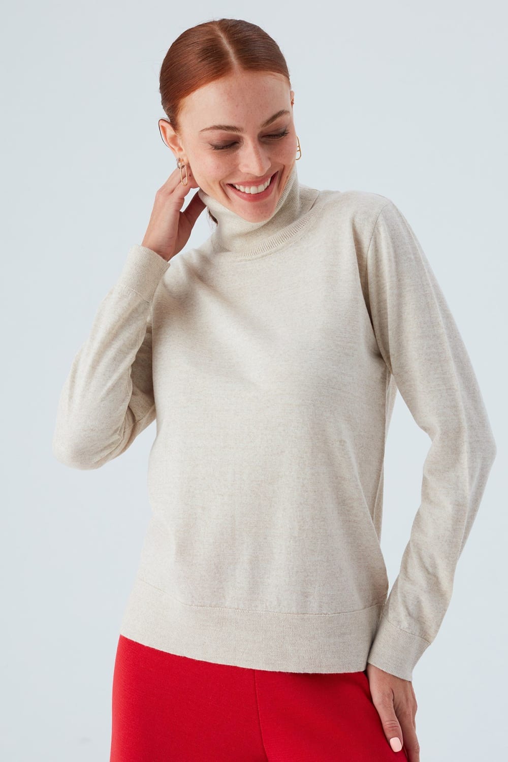 Peraluna-Valeria Pullover Boğazlı İnce Kadın Triko Kazak-Kazak & Triko-62-Milagron.com