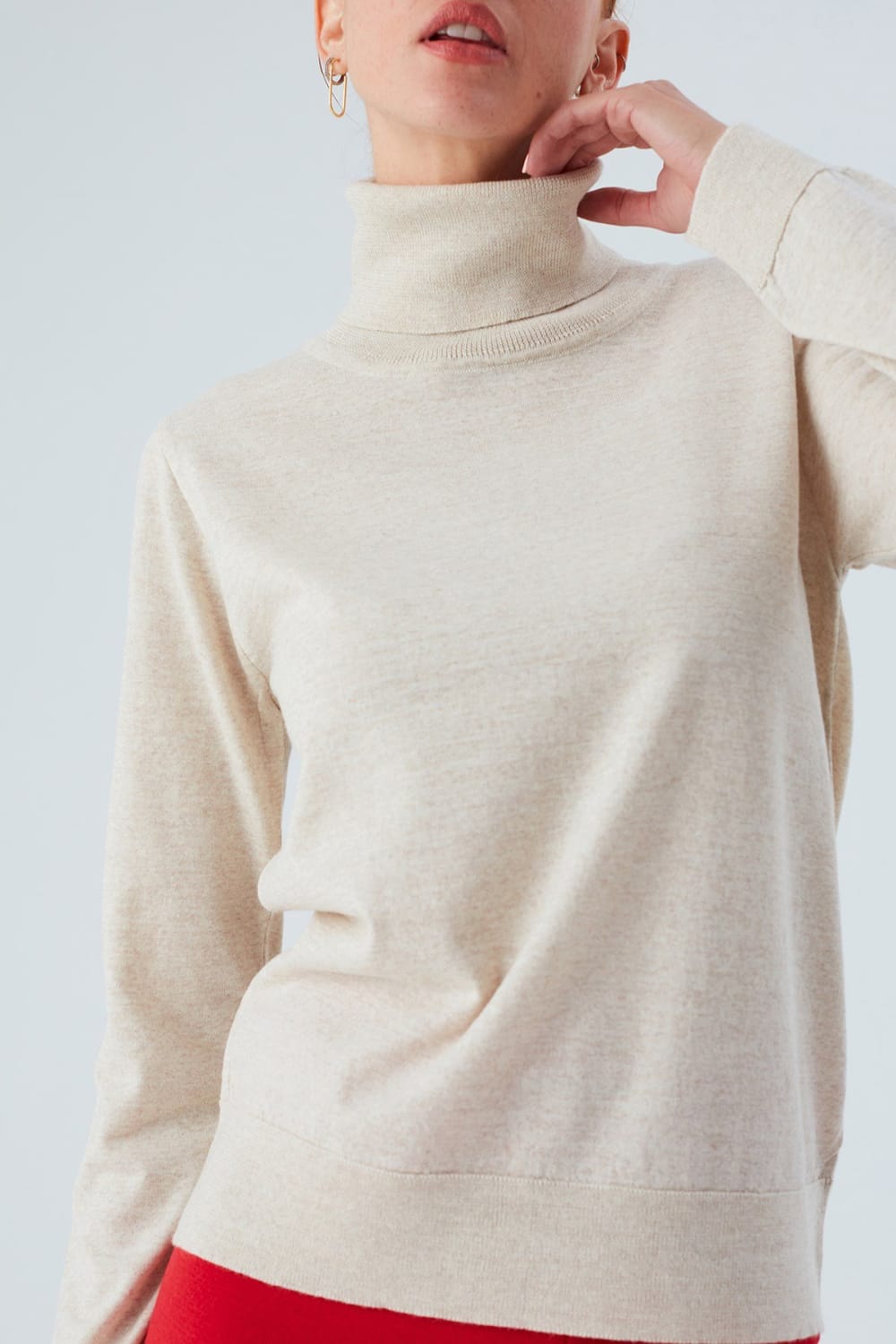 Peraluna-Valeria Pullover Boğazlı İnce Kadın Triko Kazak-Kazak & Triko-66-Milagron.com