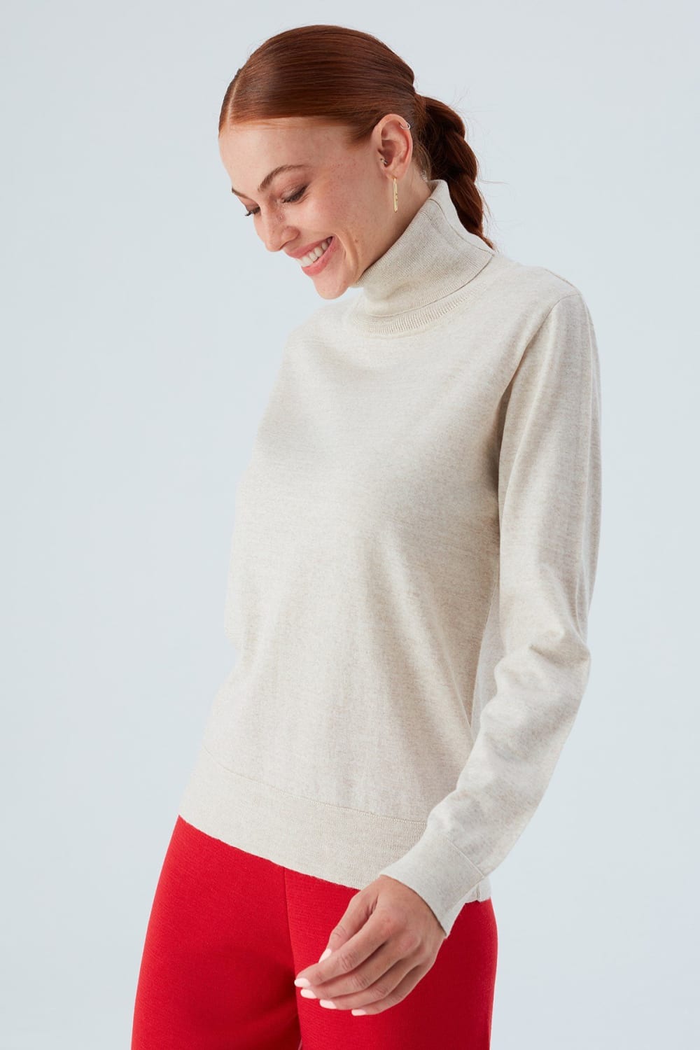 Peraluna-Valeria Pullover Boğazlı İnce Kadın Triko Kazak-Kazak & Triko-67-Milagron.com