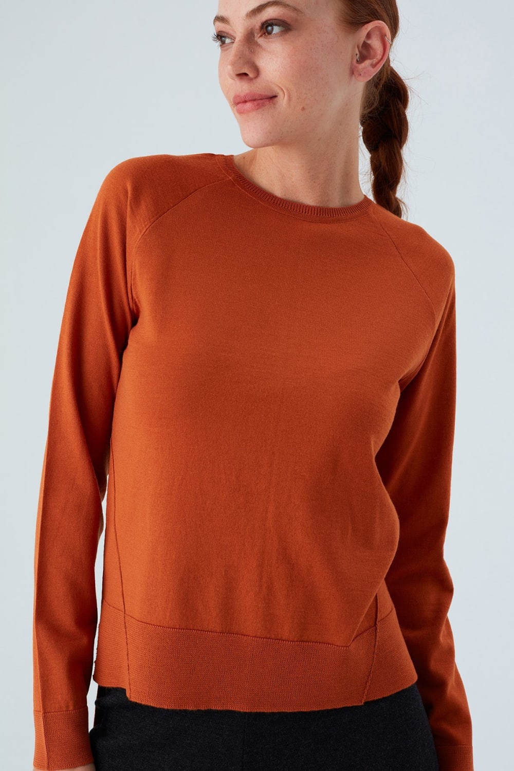 Peraluna-Vanessa Pullover Merino Yünlü Yanları Yırtmaçlı Ince Kadın Triko Kazak-Kazak & Triko-2-Milagron.com