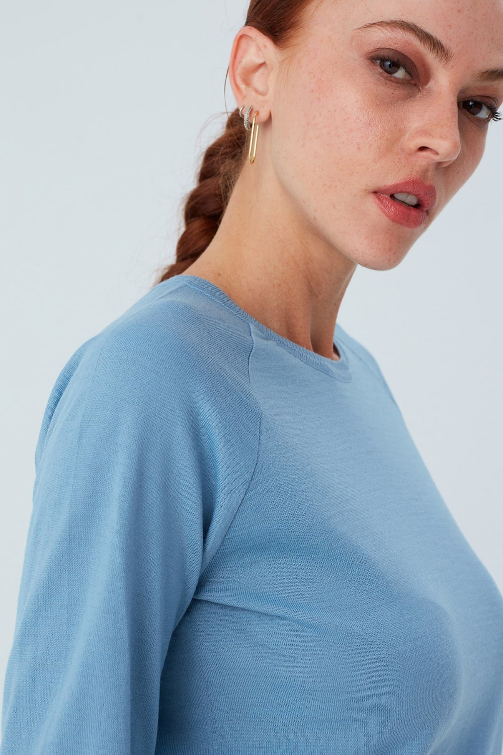 Peraluna-Vanessa Pullover Merino Yünlü Yanları Yırtmaçlı Ince Kadın Triko Kazak-Kazak & Triko-24-Milagron.com