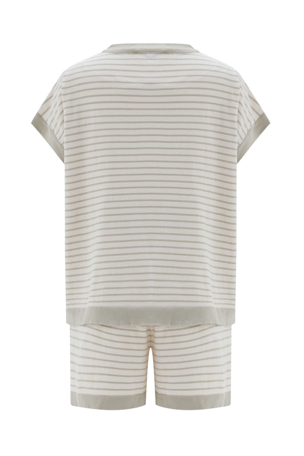 Peraluna-Vera Blouse & Shorts Pamuklu Yazlık Kadın Triko Şort Takım-Şort-10-Milagron.com