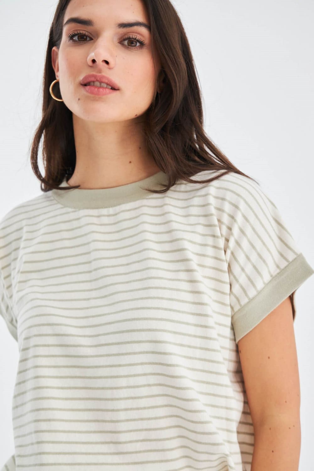 Peraluna-Vera Blouse & Shorts Pamuklu Yazlık Kadın Triko Şort Takım-Şort-2-Milagron.com