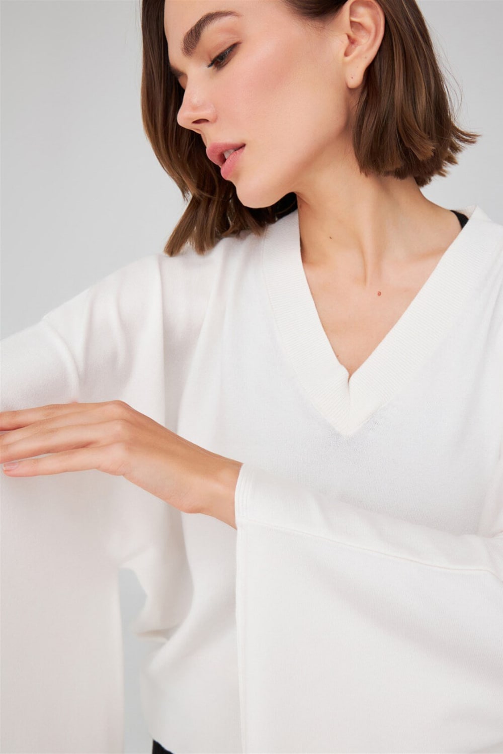 Peraluna-Viskon Karışım Egzotik Kadın Triko Kimono-Kimono-4-Milagron.com