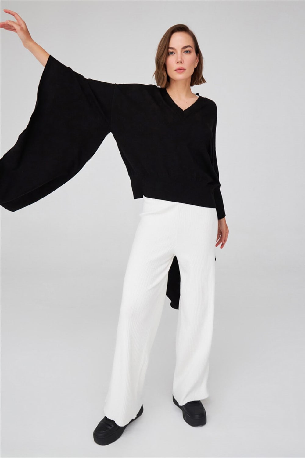 Peraluna-Viskon Karışım Egzotik Kadın Triko Kimono-Kimono-8-Milagron.com