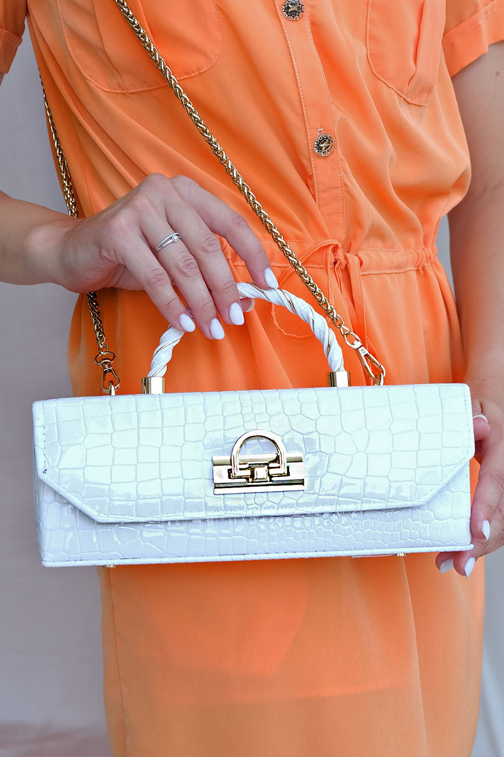 Petra Petrova-Beyaz Kutu Çanta-Çanta Aksesuarları-5-Milagron.com