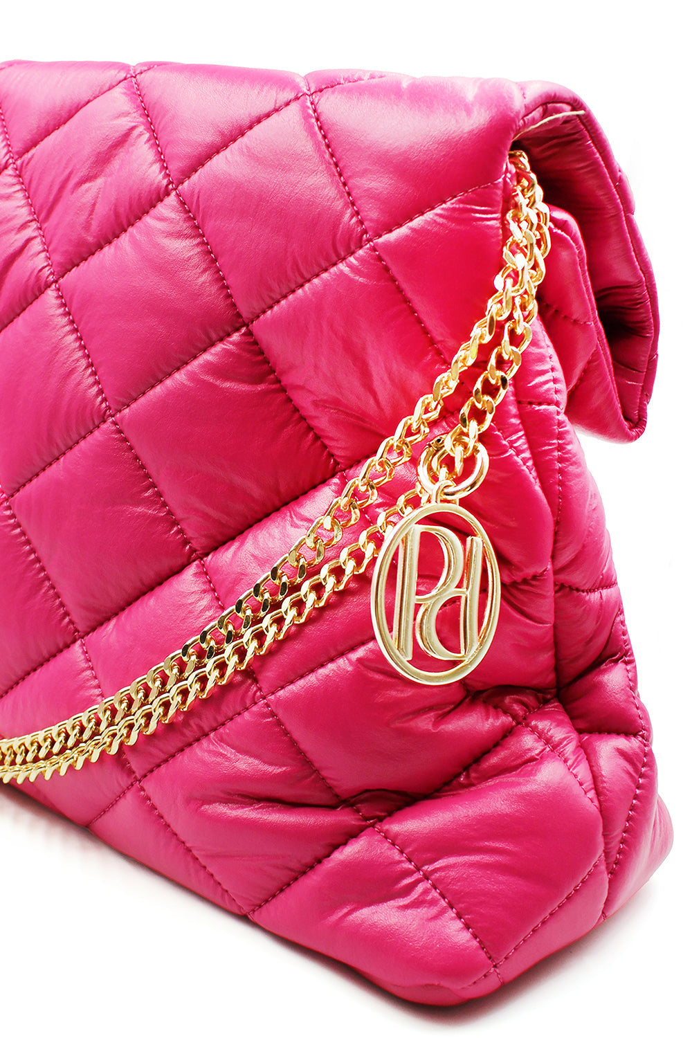 Petra Petrova-Fuşya Büyük Kapitone Çanta-Omuz Çantası-4-Milagron.com