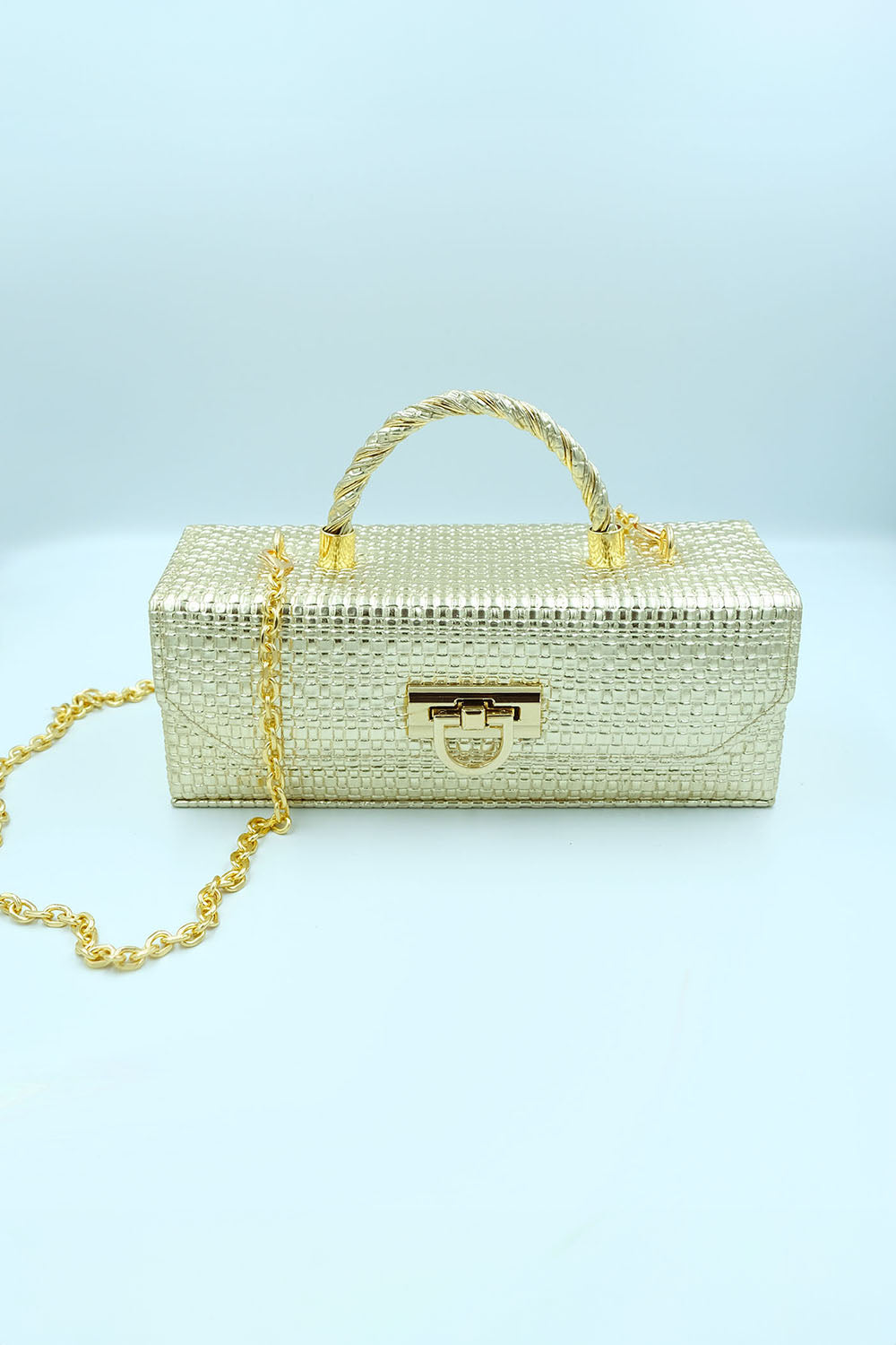 Petra Petrova-Gold Kutu Çanta-El Çantası-1-Milagron.com