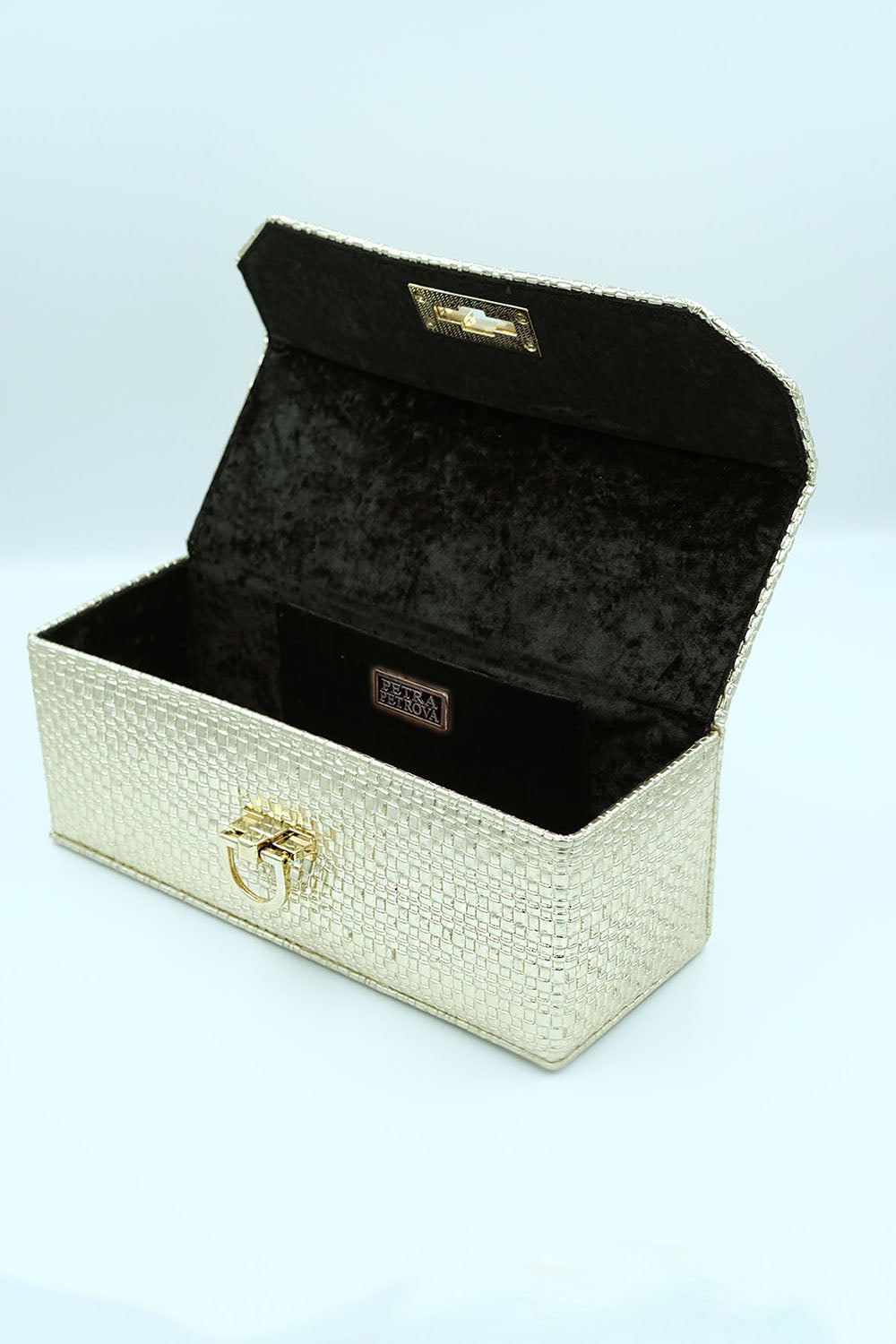 Petra Petrova-Gold Kutu Çanta-El Çantası-4-Milagron.com