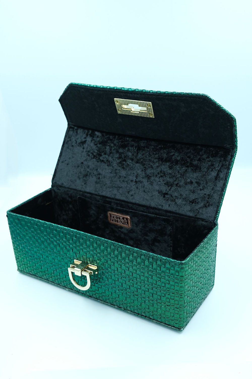 Petra Petrova-Zümrüt Yeşili Kutu Çanta-Çanta Aksesuarları-2-Milagron.com