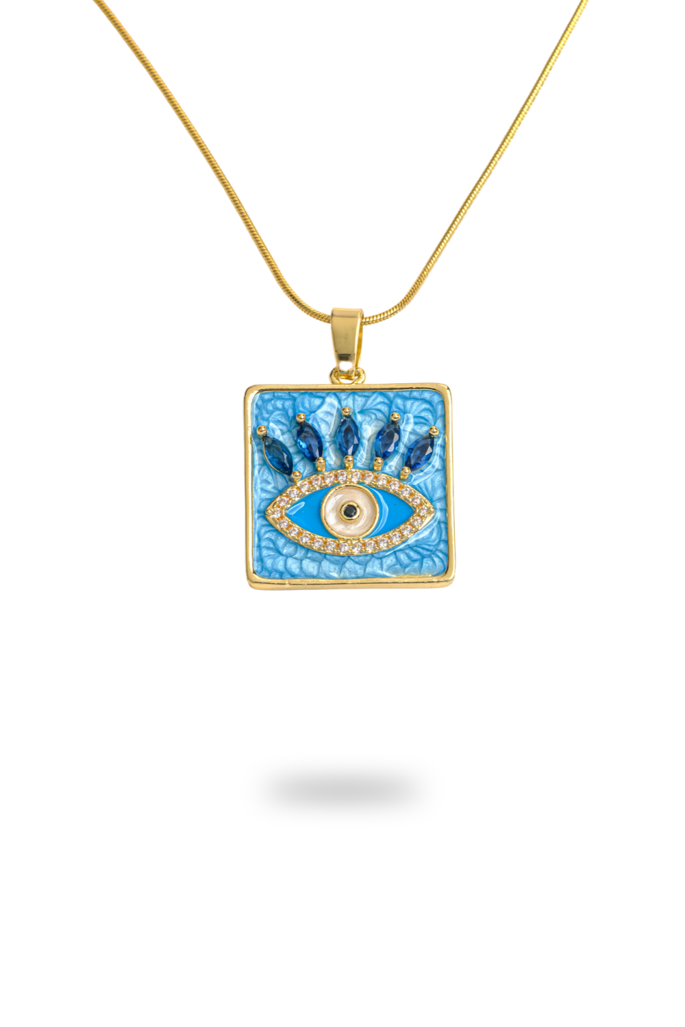 Pia Yuli-Dikdörtgen Nazar Kolye-Kolye-1-Milagron.com