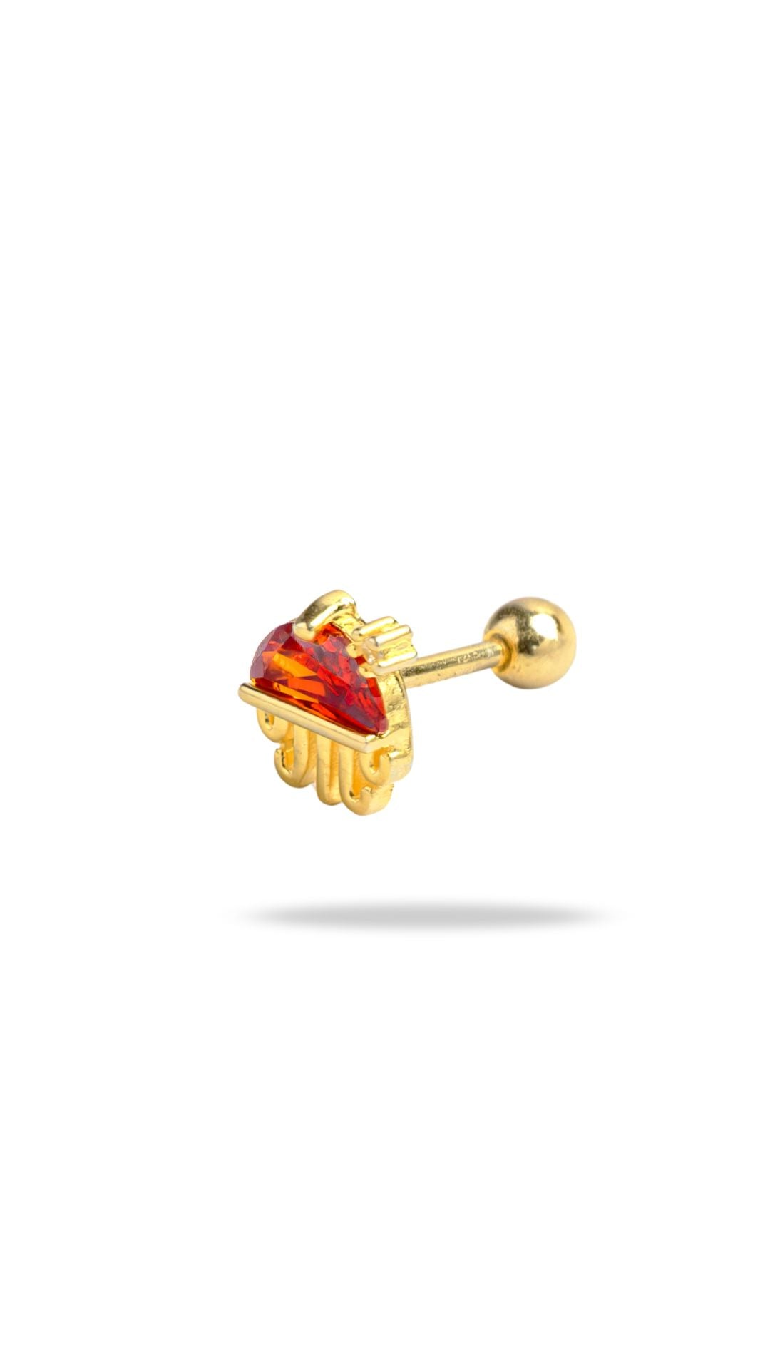 Pia Yuli-Orange Jellyfish Piercing-Küpe-2-Milagron.com