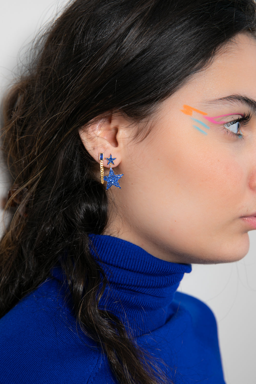 Pia&Co-Cadea Baget Taşlı Zincir Küpe-Küpe-3-Milagron.com