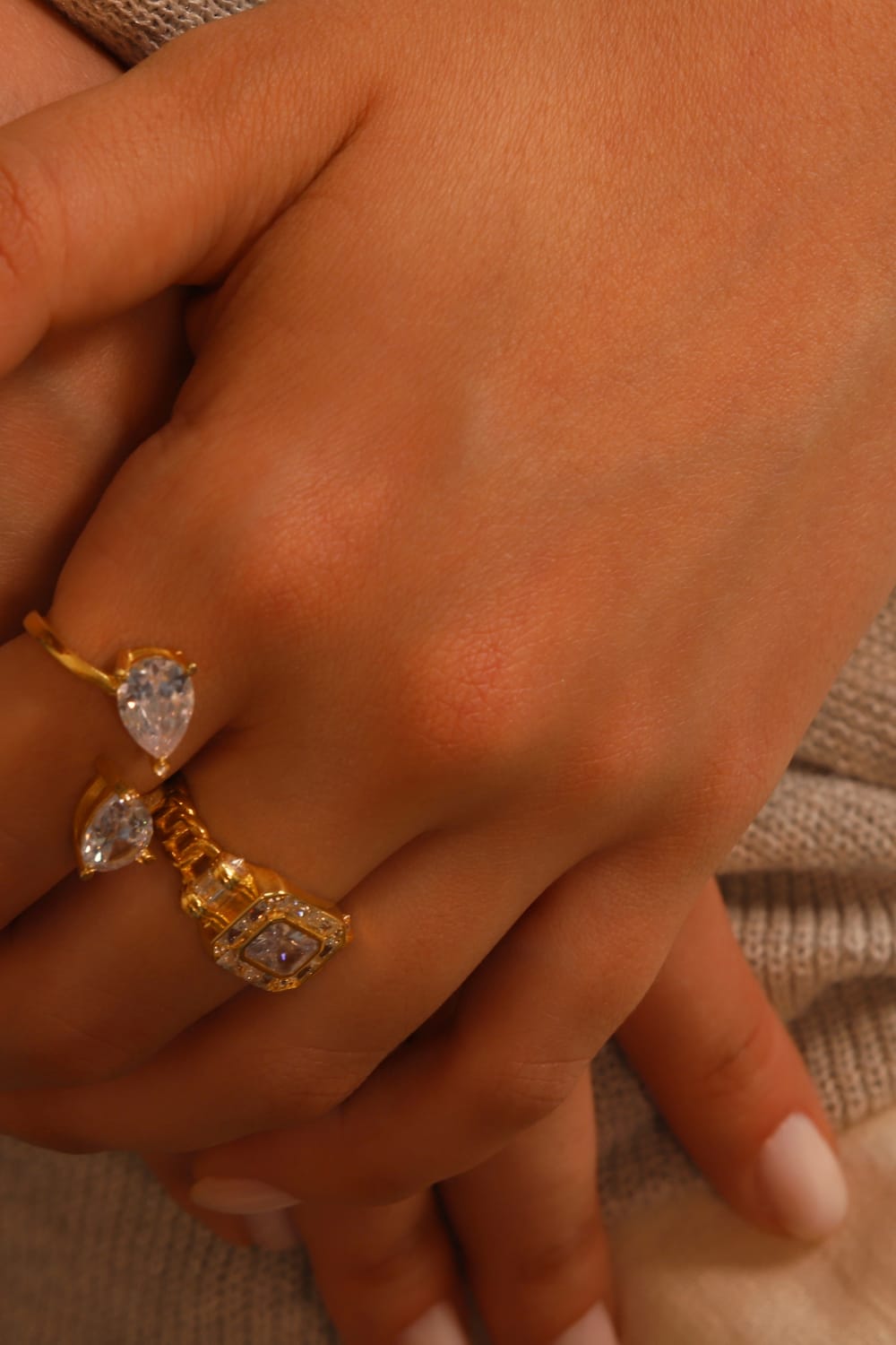 Pia&Co-Drop Damla Taşlı Gümüş Yüzük-Yüzük-3-Milagron.com