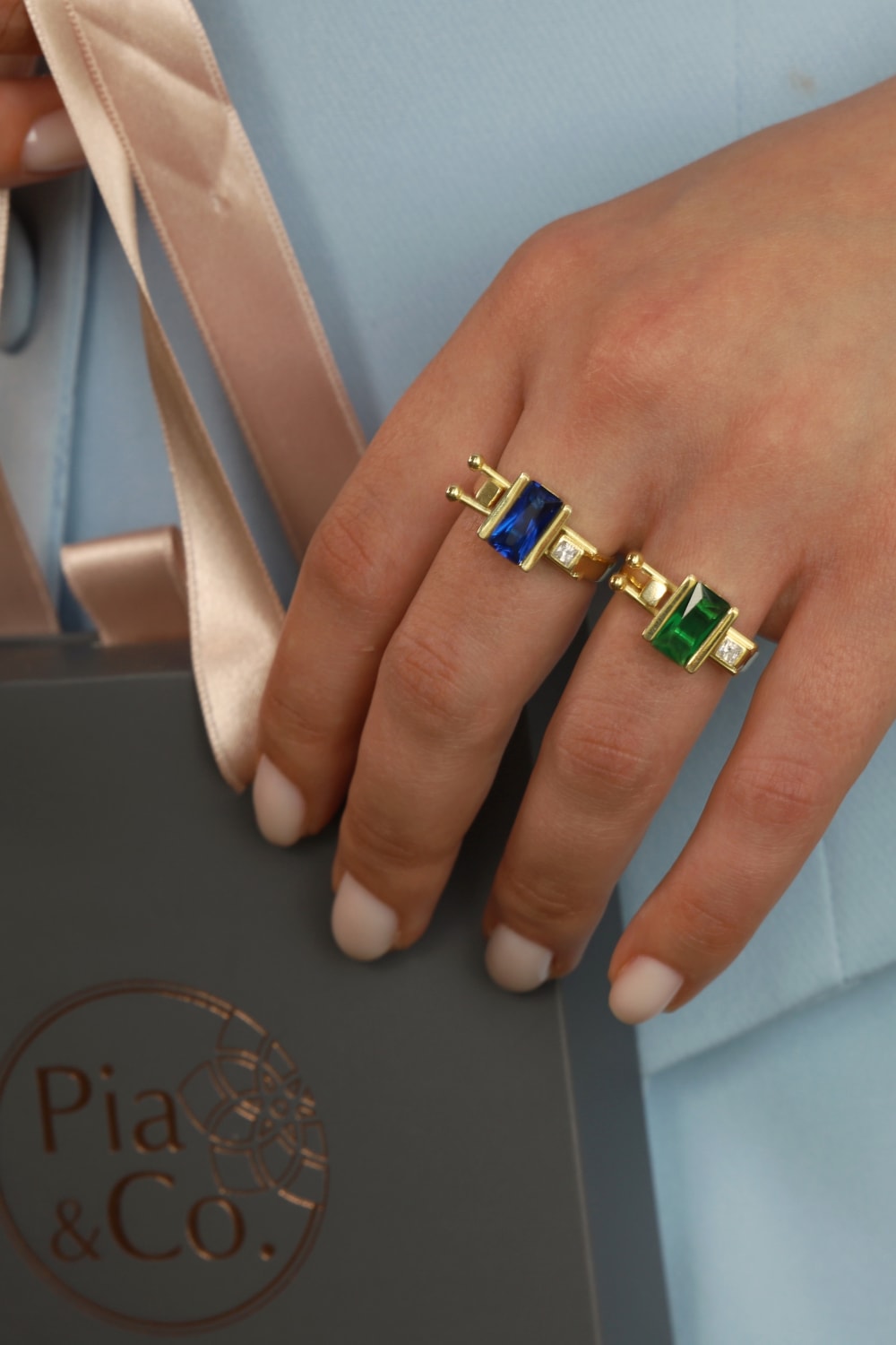 Pia&Co-Ecke Taşlı Yüzük-Yüzük-4-Milagron.com