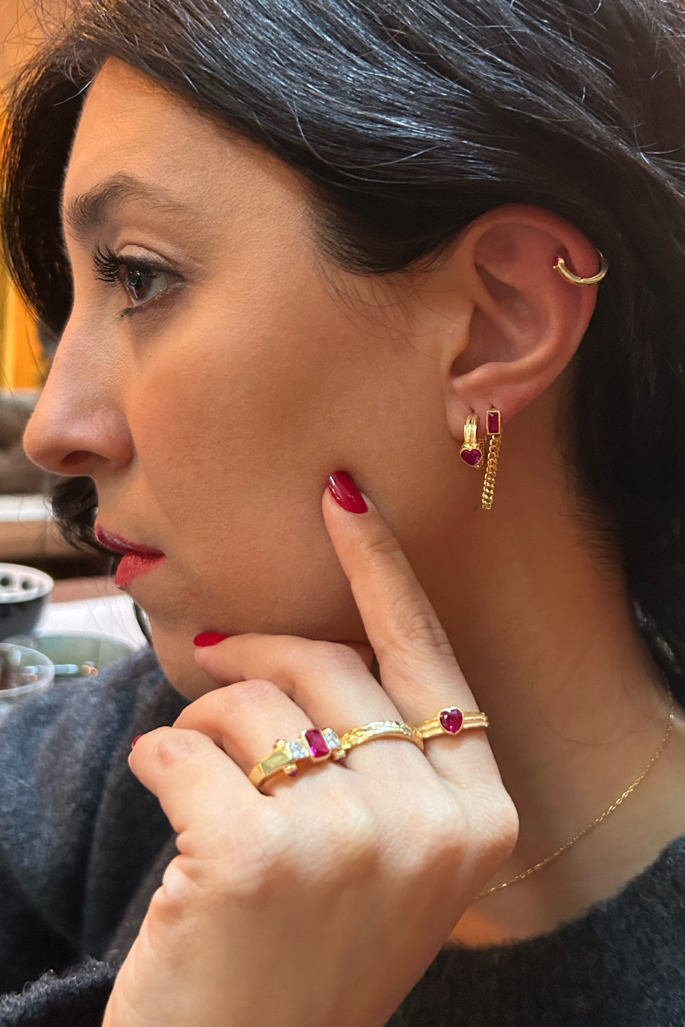 Pia&Co-Mirno Kalp Taşlı Gümüş Yüzük-Yüzük-3-Milagron.com