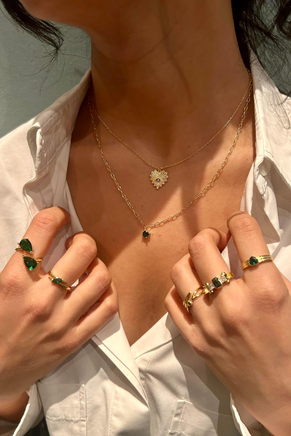 Pia&Co-Mirno Kalp Taşlı Gümüş Yüzük-Yüzük-4-Milagron.com