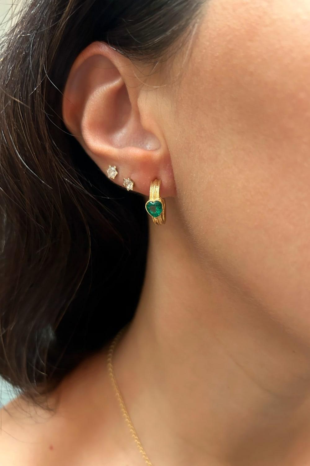 Pia&Co-Mirno Kalp Taşlı Küpe-Küpe-2-Milagron.com