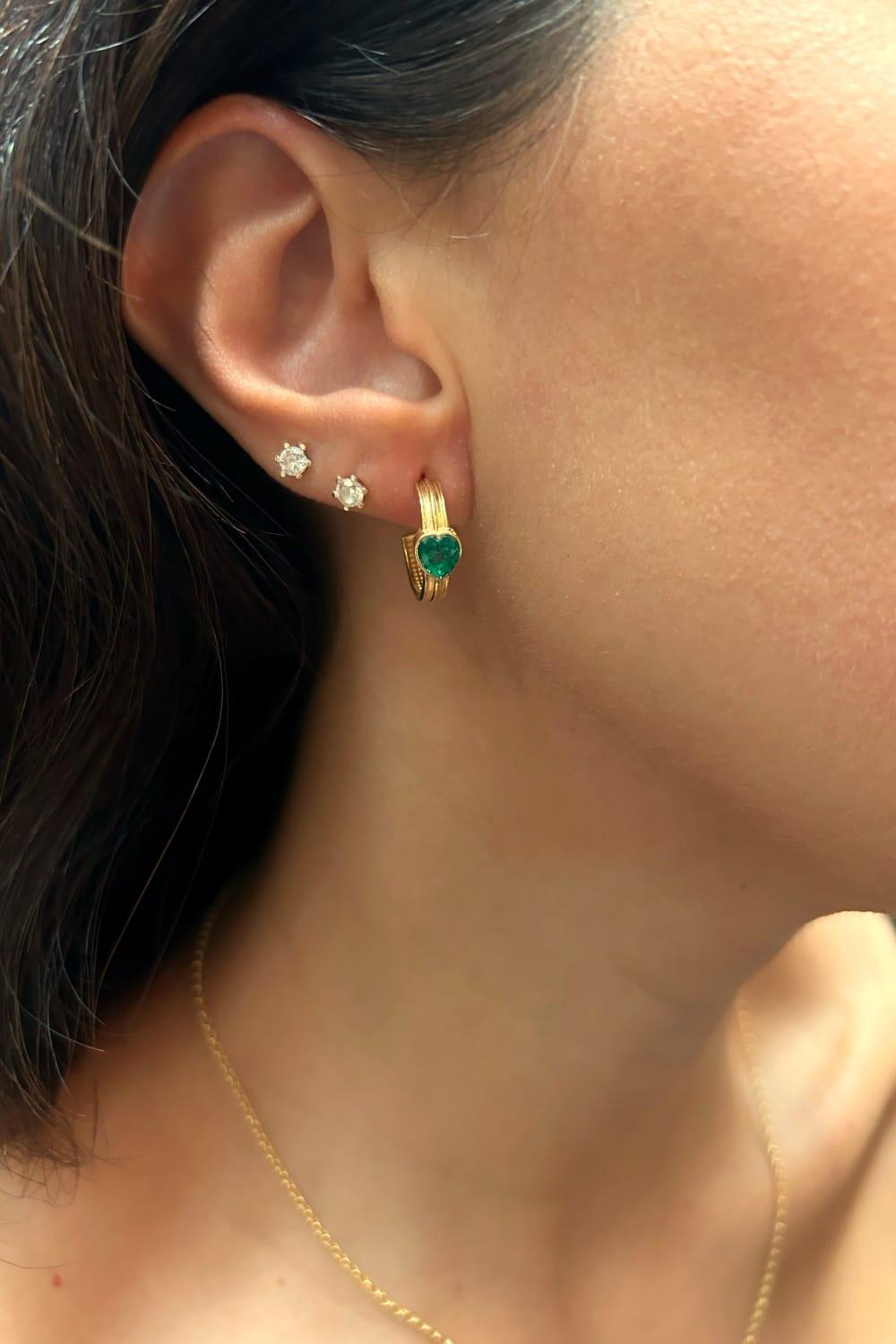 Pia&Co-Mirno Kalp Taşlı Küpe-Küpe-3-Milagron.com