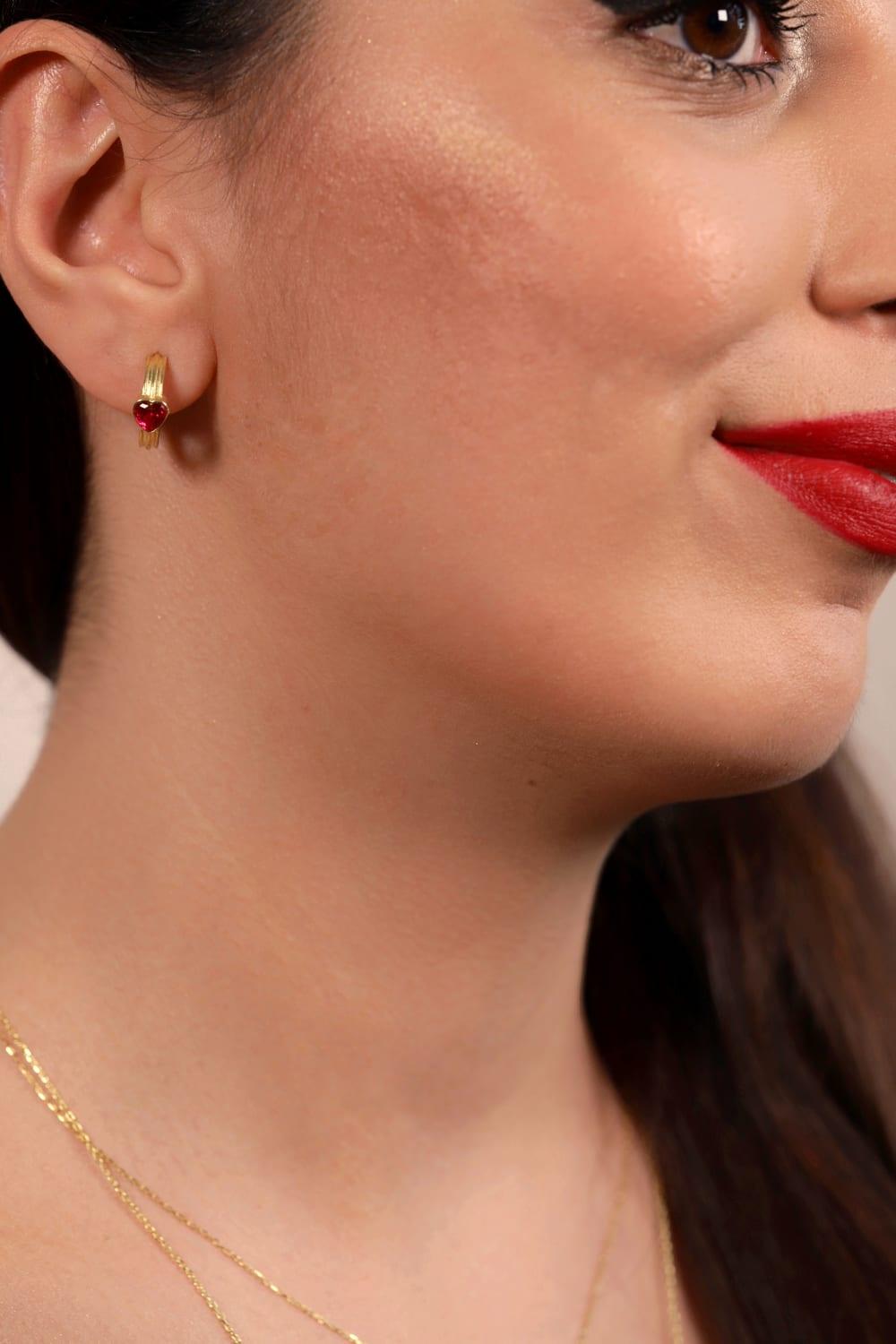 Pia&Co-Mirno Kalp Taşlı Küpe-Küpe-3-Milagron.com