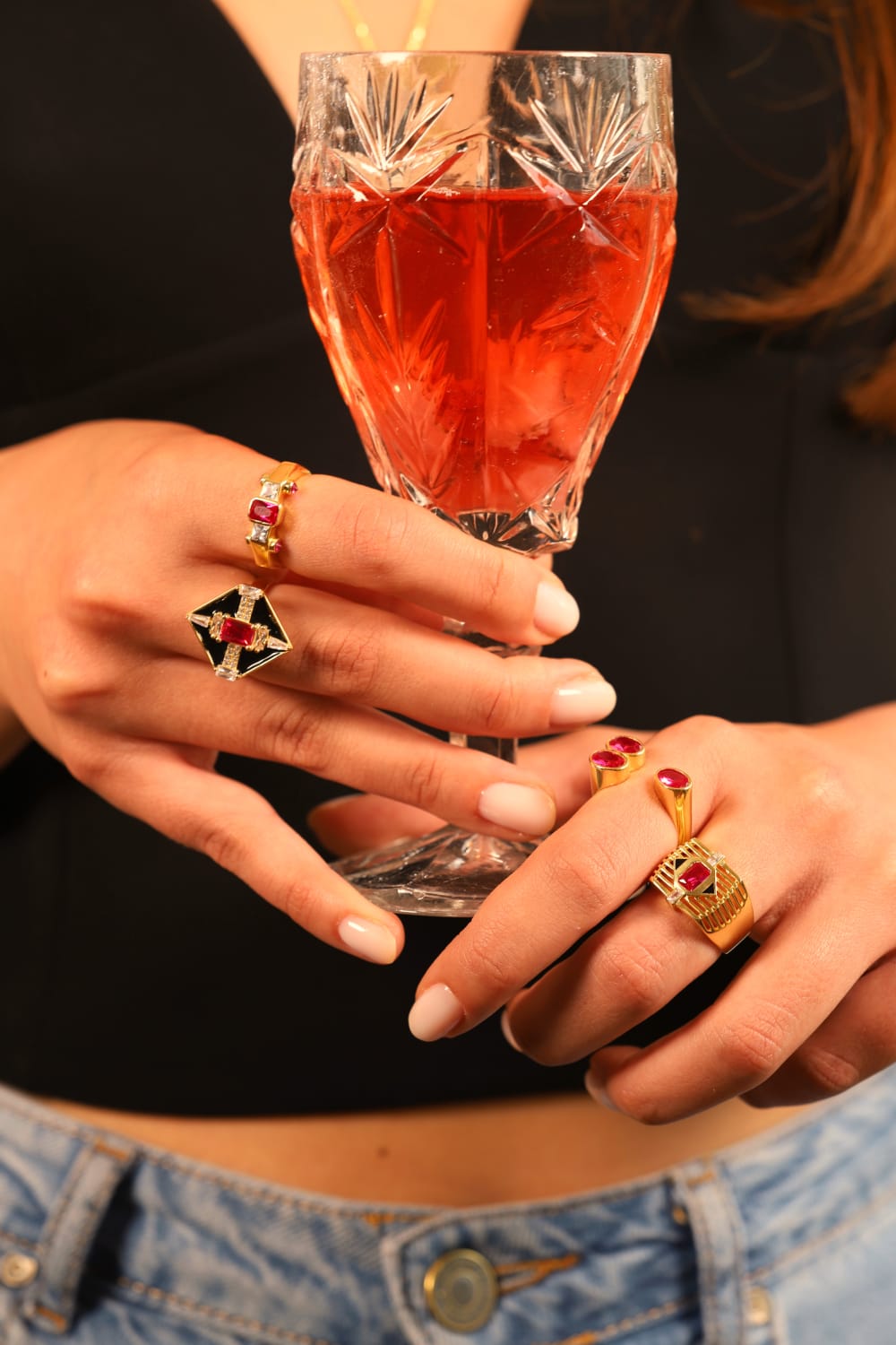 Pia&Co-Tiga Taşlı Mineli Kafes Yüzük-Yüzük-3-Milagron.com