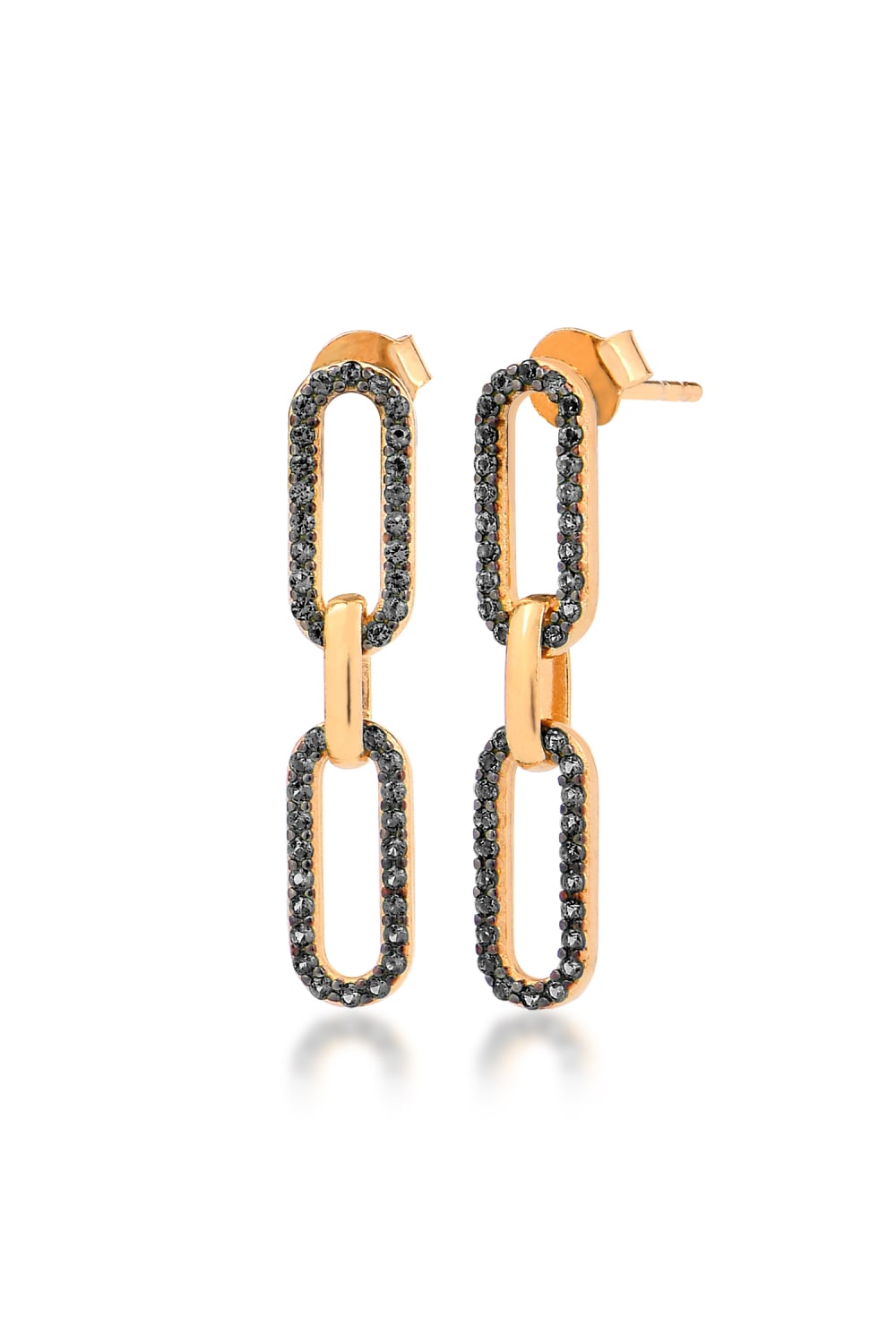 Pia&Co-Tore Taşlı Zincir Gümüş Küpe-Küpe-1-Milagron.com