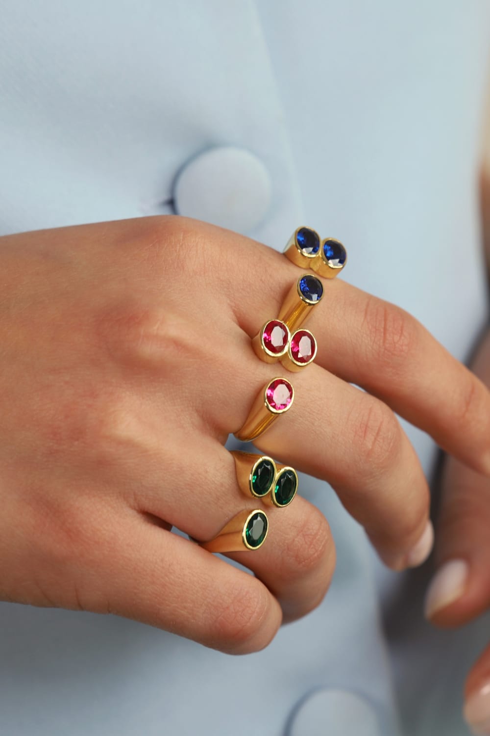 Pia&Co-Tulo Taşlı Ayarlanabilir Yüzük-Yüzük-4-Milagron.com