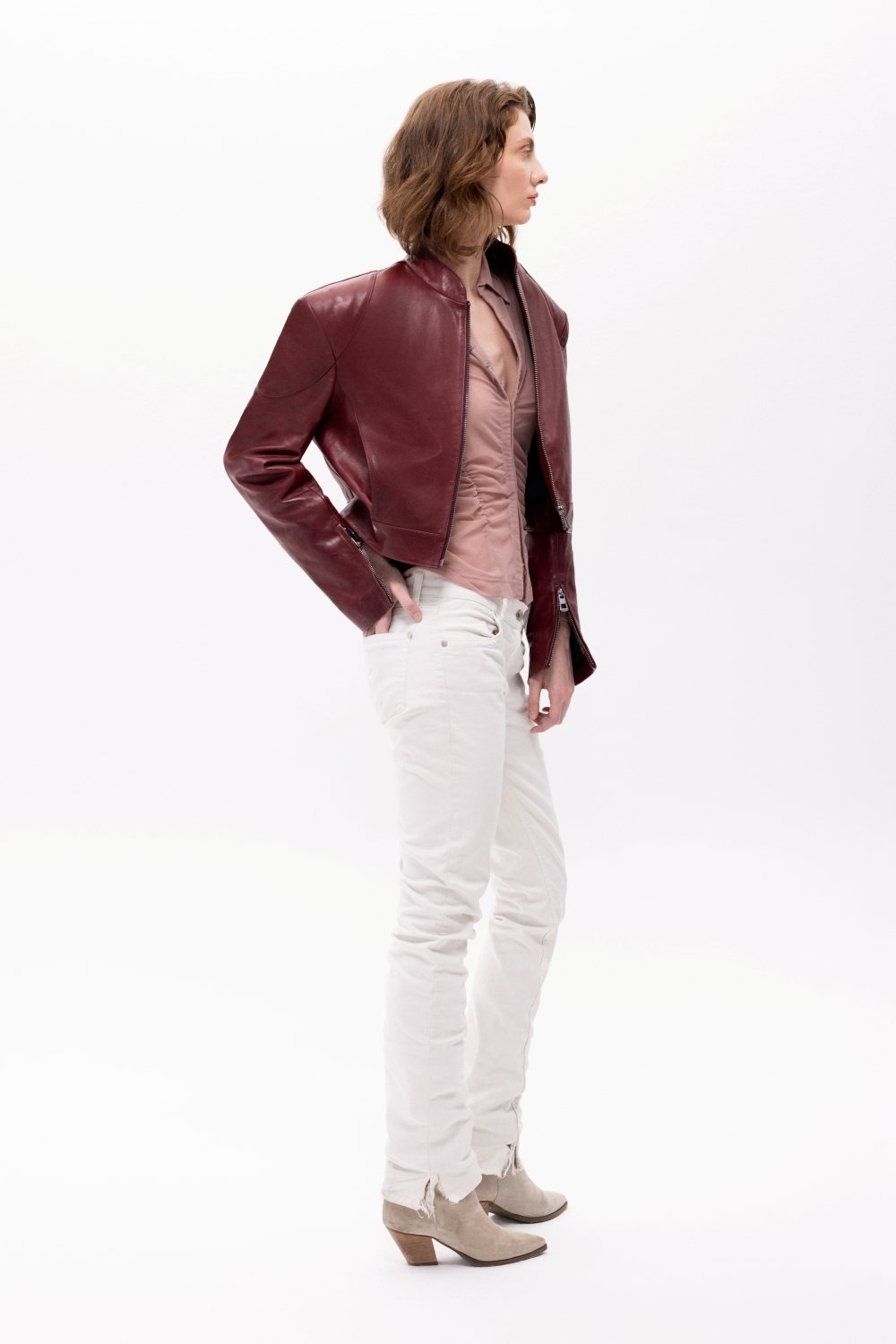 Pica Noir-Mythe Pica Saksağan Kabartmalı Deri Ceket-Deri Mont-7-Milagron.com