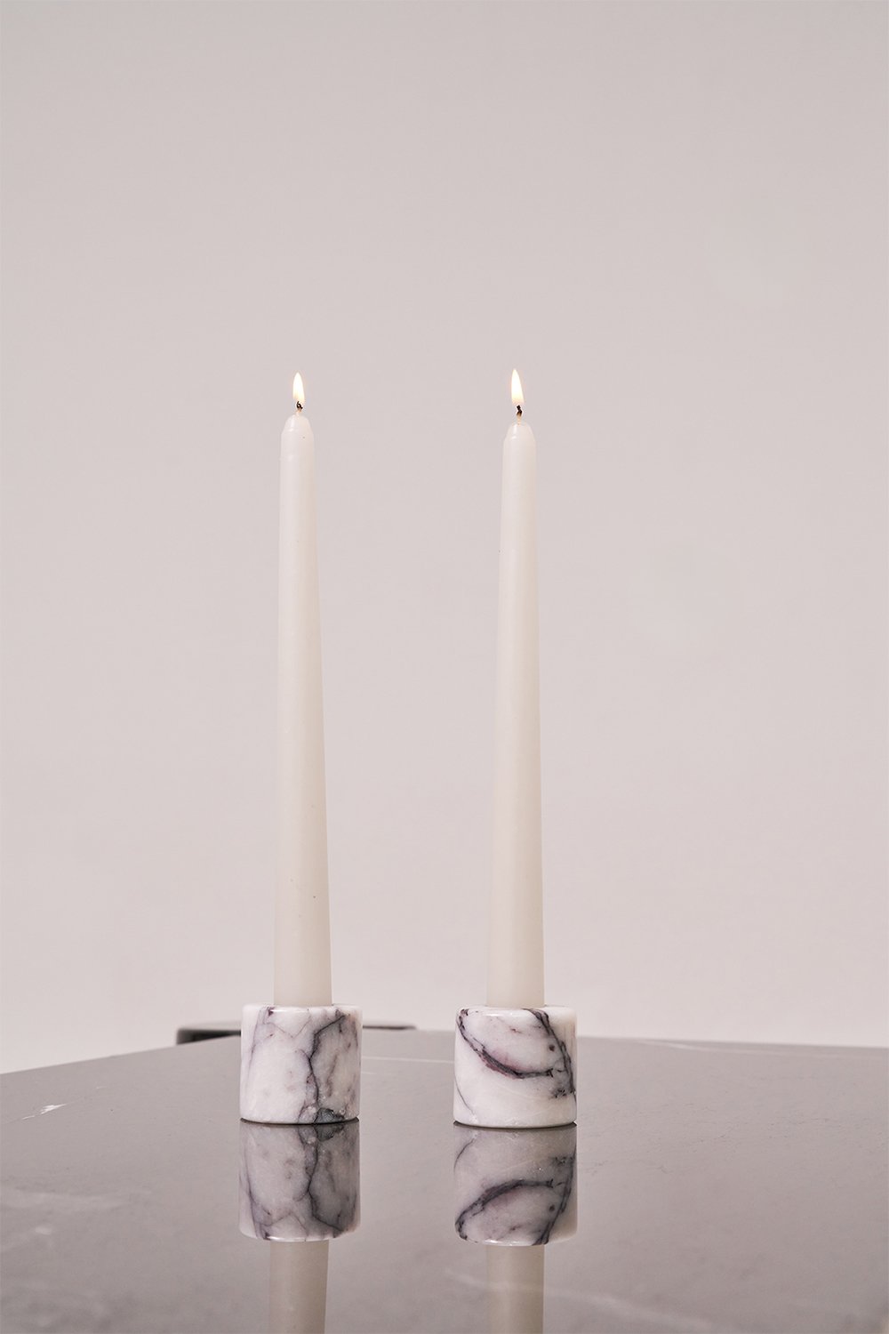 Pietra Collection-Candela- Viola Mermer Şamdan Seti-Mumluk & Şamdan-1-Milagron.com