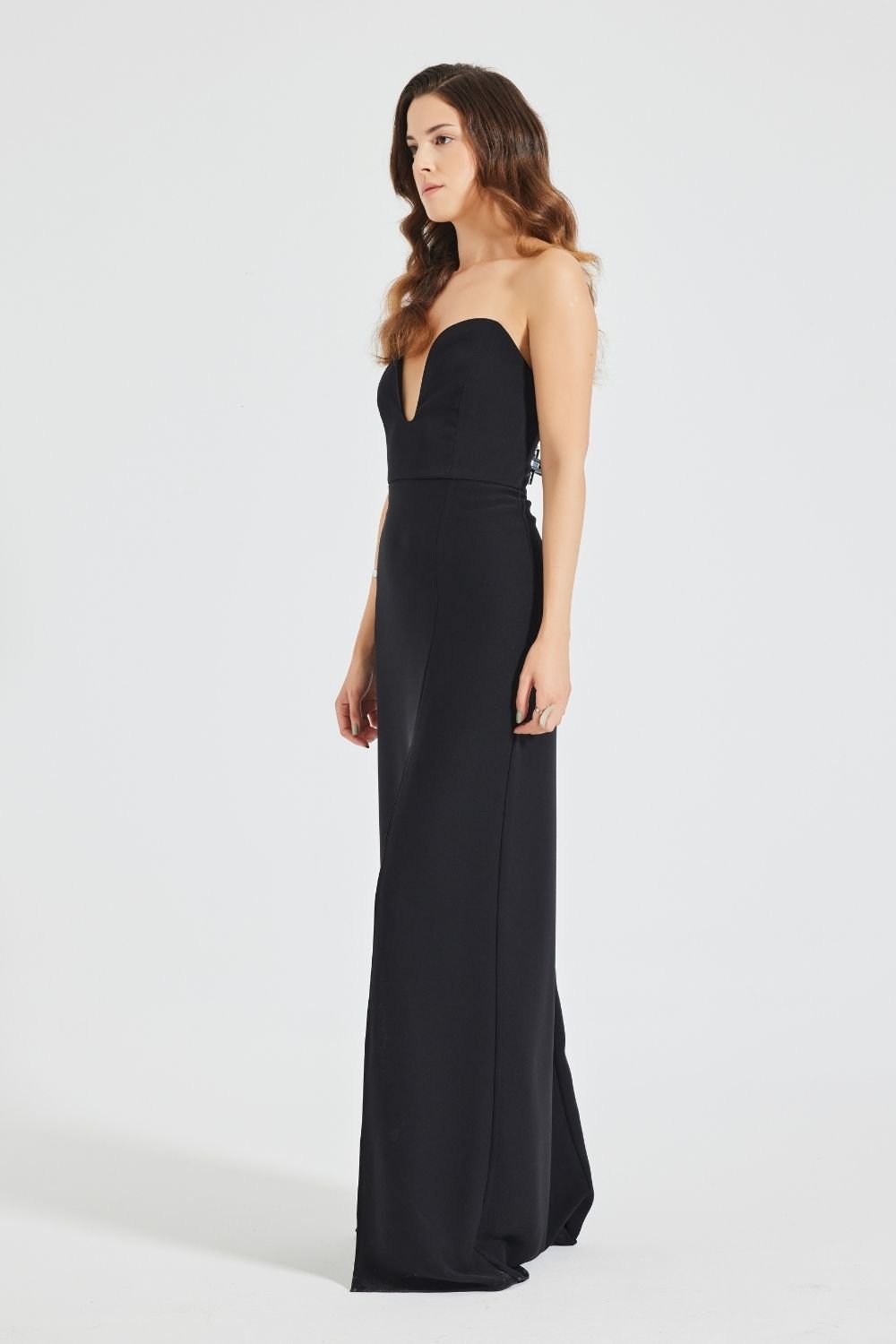 Pines-Akiko Black Dress-Elbise-4-Milagron.com