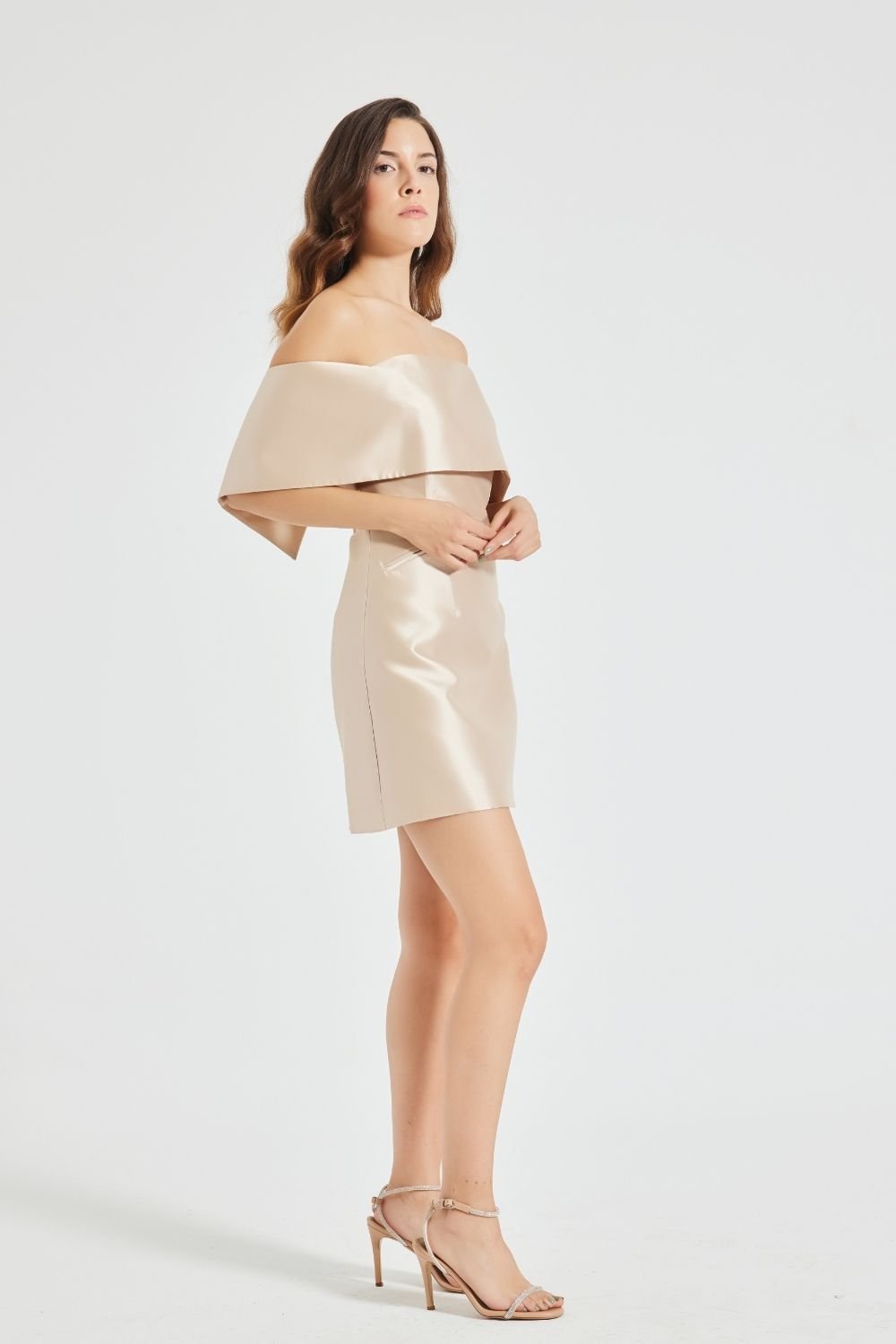 Pines-Alice Beige Dress-Elbise-5-Milagron.com