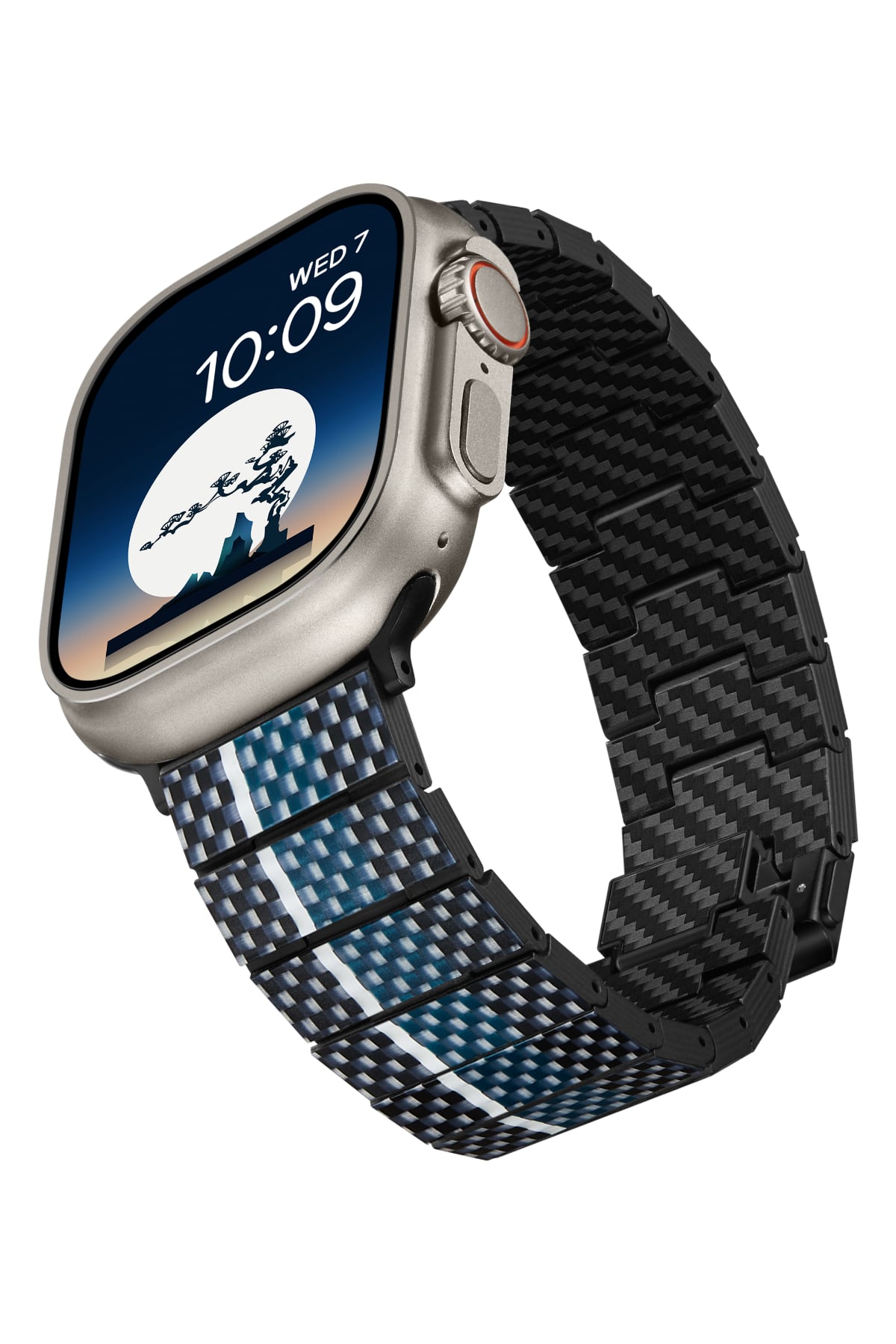 Apple Watch / Ultra Uyumlu Karbon Fiber Kordon Moon