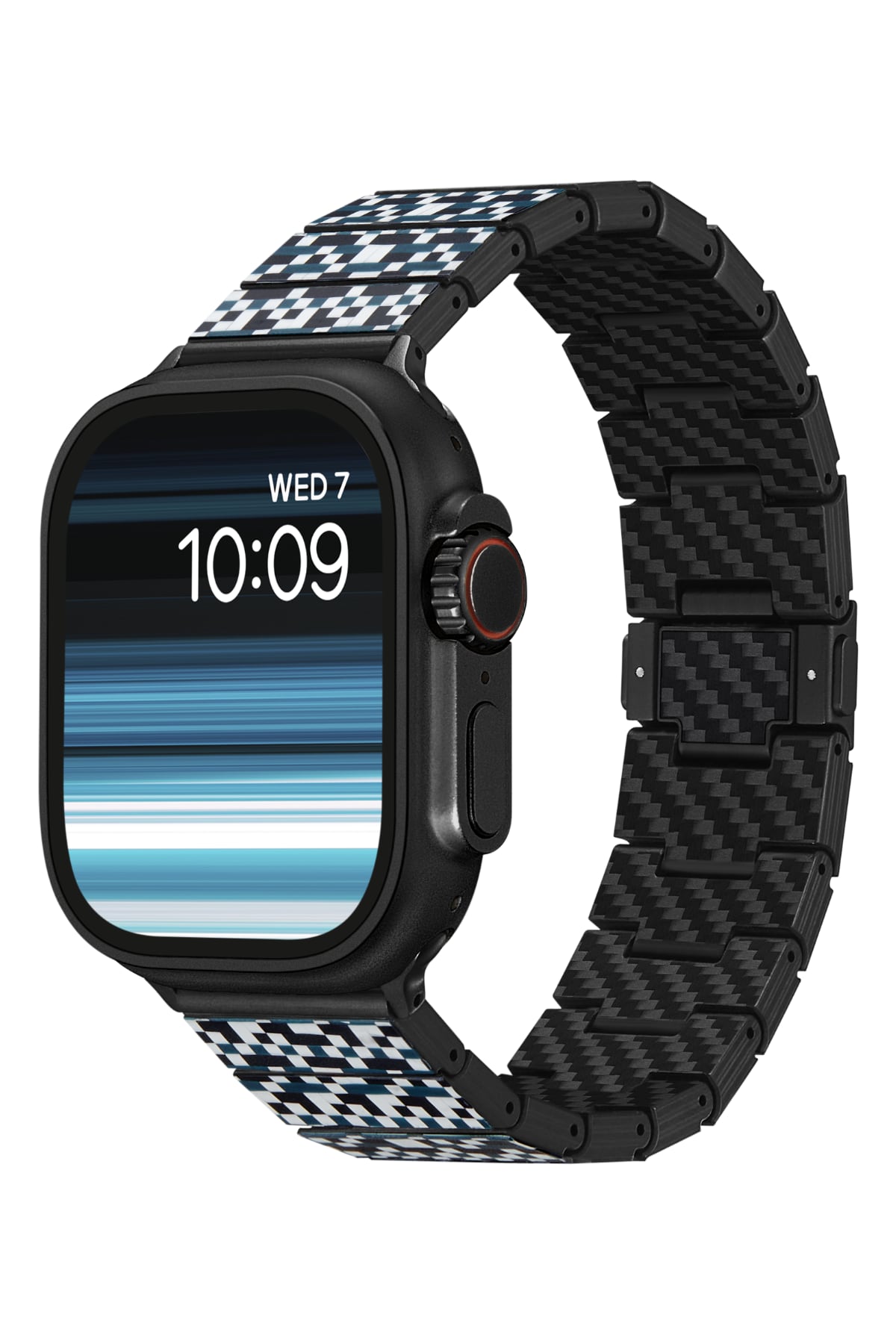 Apple Watch / Ultra Uyumlu Karbon Fiber Kordon Mosaic