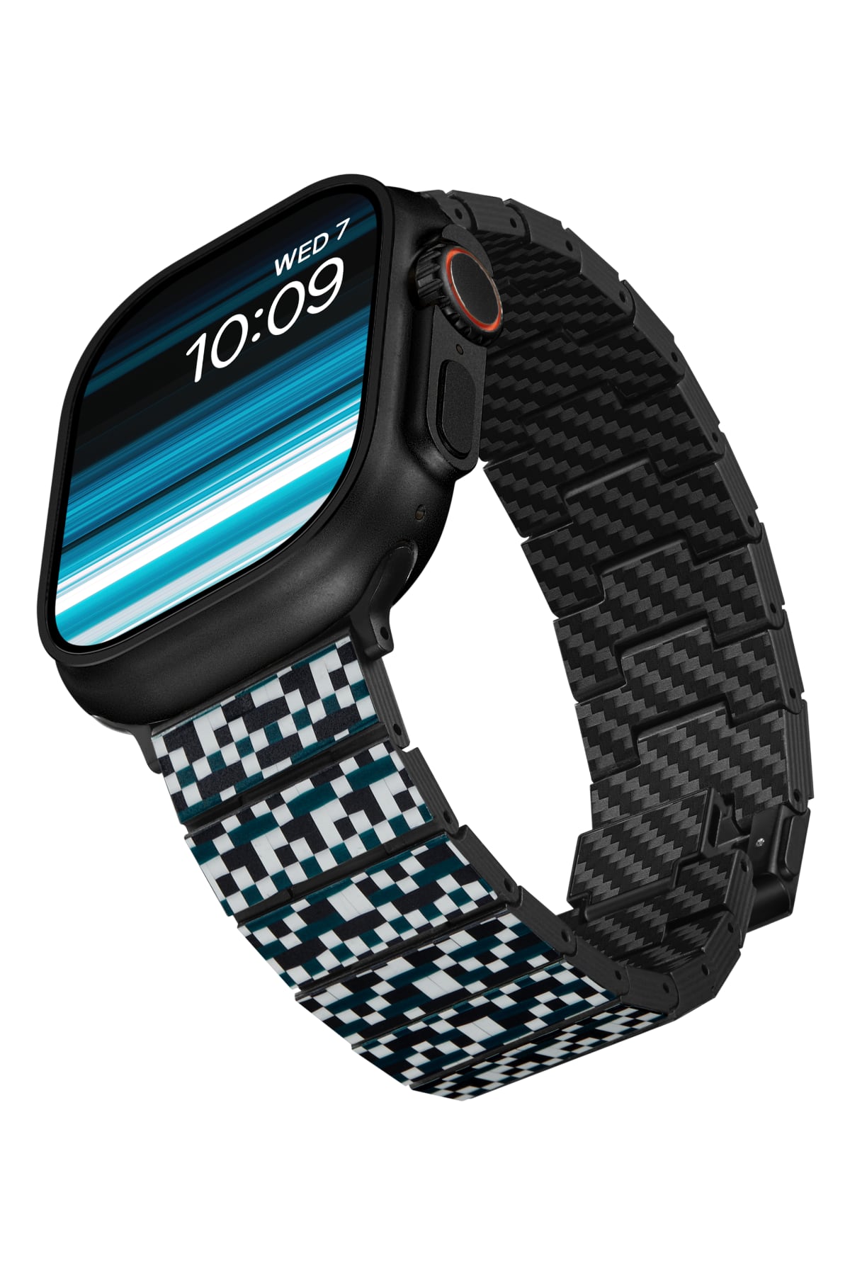 Apple Watch / Ultra Uyumlu Karbon Fiber Kordon Mosaic