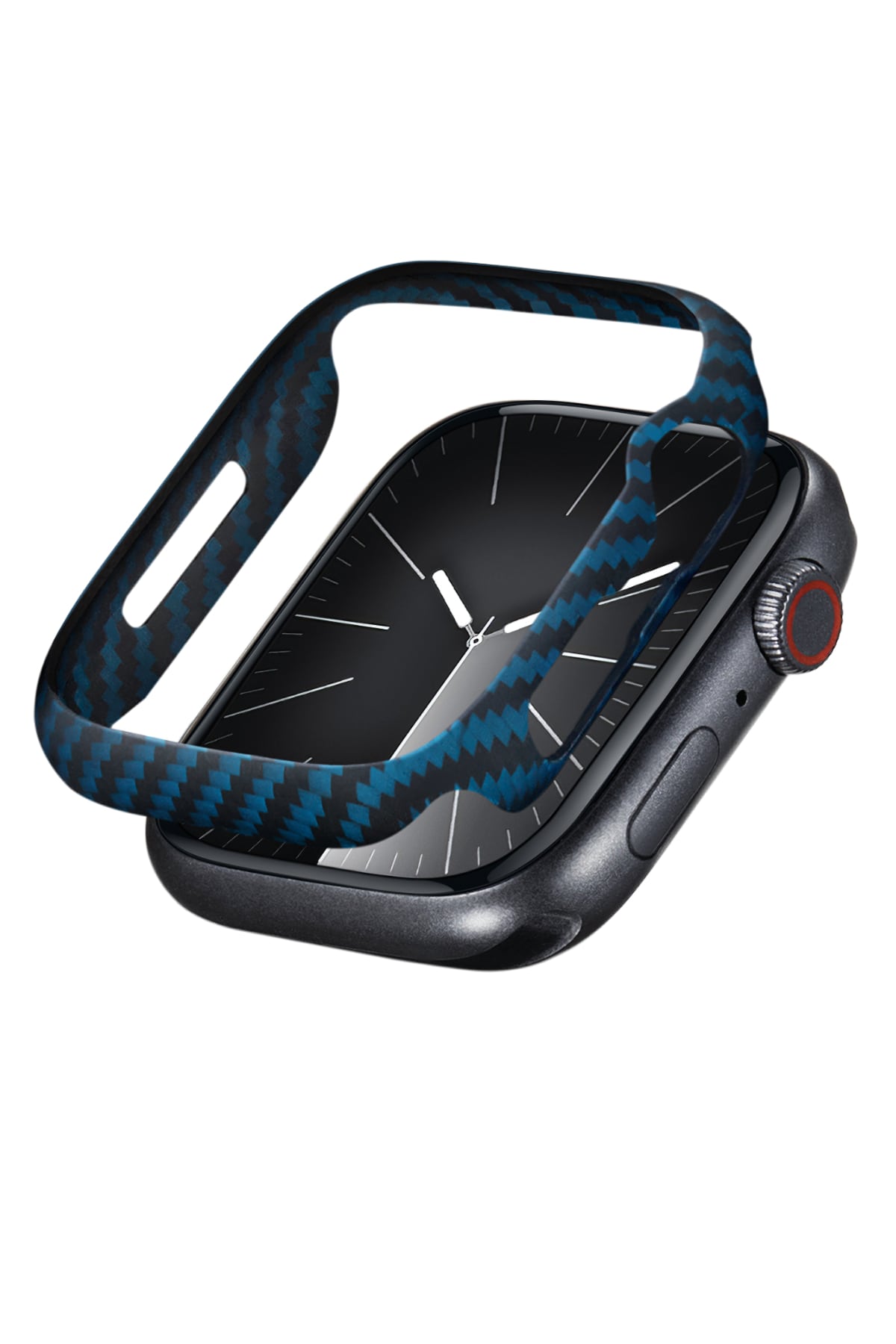 Aramid Fiber 600D Apple Watch Uyumlu Kasa Koruyucu Mavi