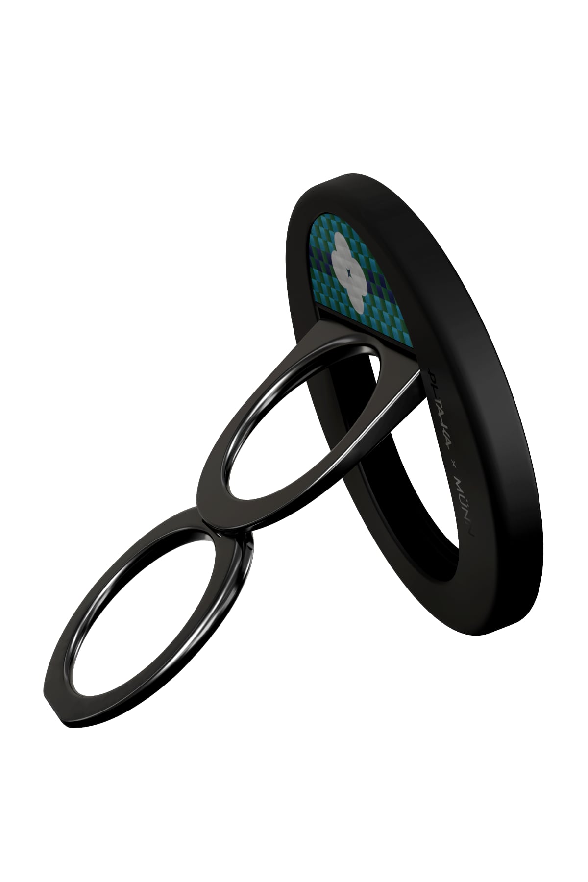 Aramid Fiber 600D Magez Grip 3 Magsafe Magnetik Ring Stand Telefon Tutucu Forest Dawn