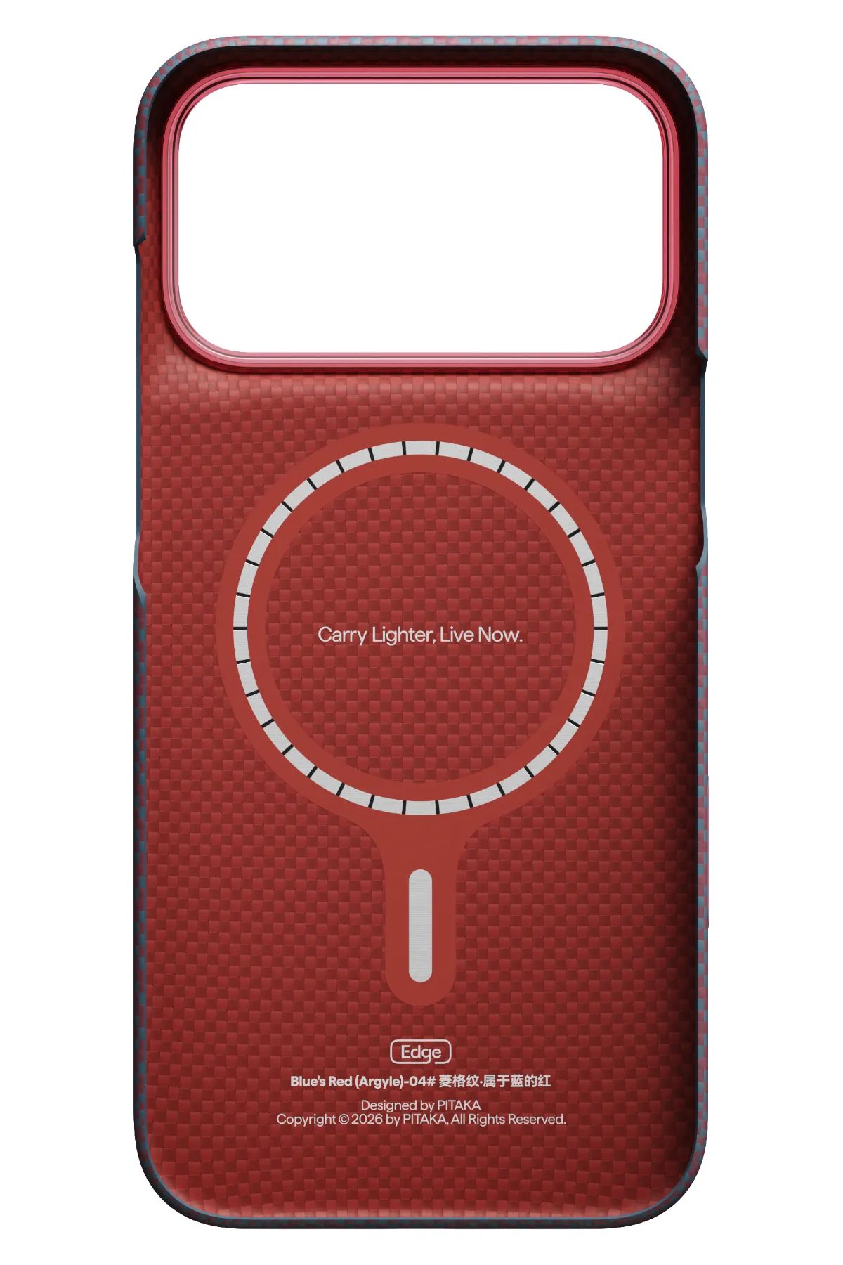Edge Iphone 18 Pro Magsafe Uyumlu Kılıf Blue'S Red