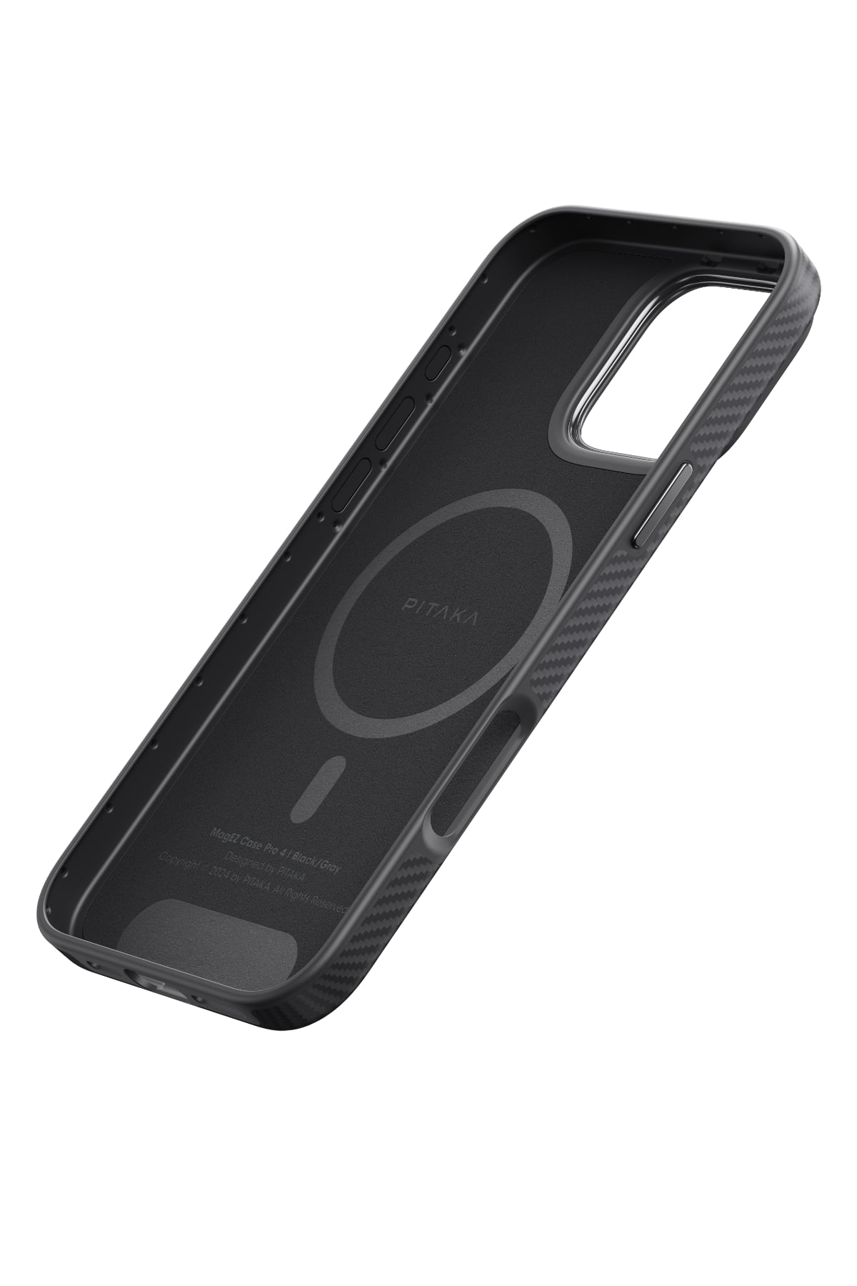 Classic Military-Grade Iphone 16 Pro Magsafe Uyumlu Aramid Fiber Kılıf Siyah