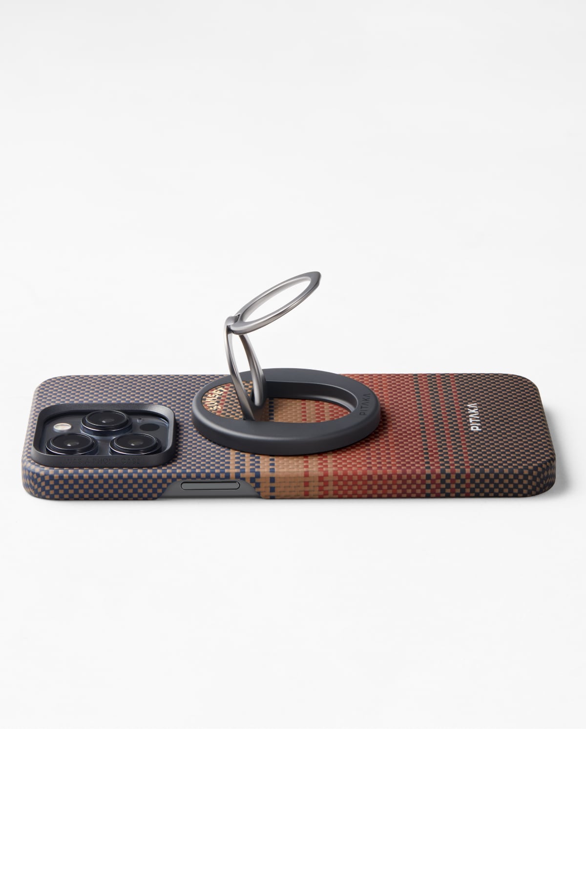 Aramid Fiber Magez Grip 3 Magsafe Magnetik Ring Stand Telefon Tutucu Sunset