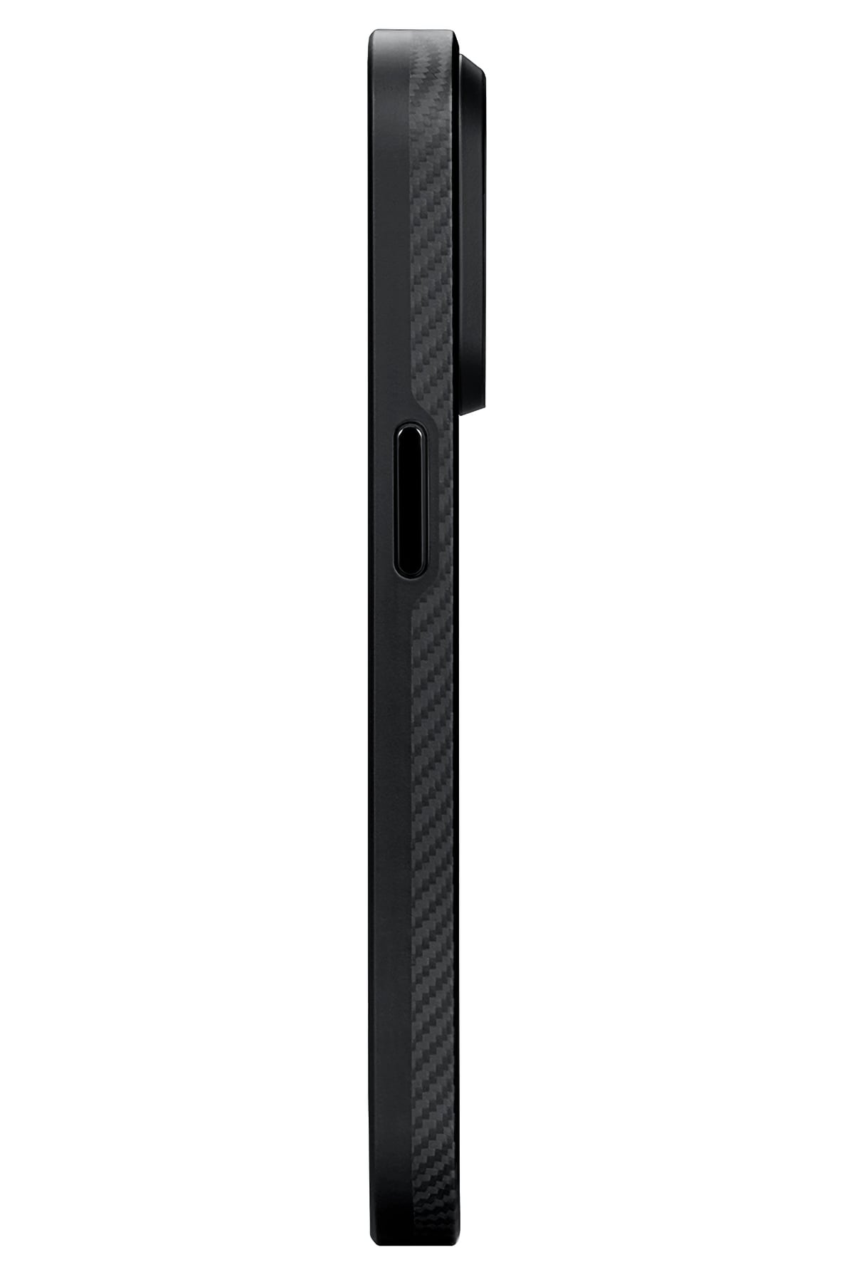 Classic Military-Grade Iphone 15 Pro Max Magsafe Uyumlu 600D Aramid Fiber Kılıf Siyah