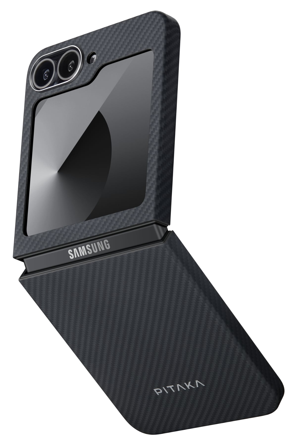 Classic Ultra Slim Galaxy Z Flip 6 Magsafe Uyumlu Aramid Fiber Kılıf Siyah