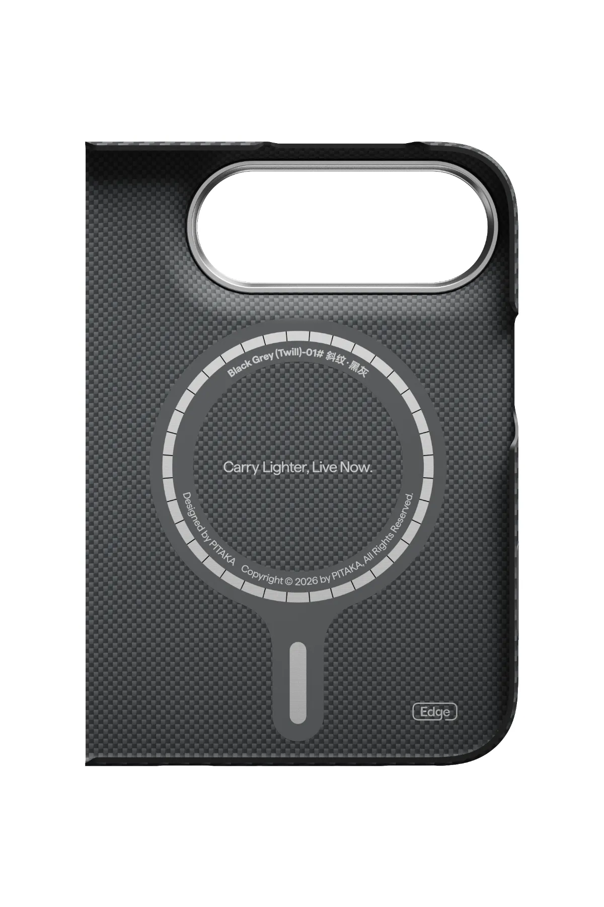 Edge 600D Iphone Duo Magsafe Uyumlu Kılıf Black Gray
