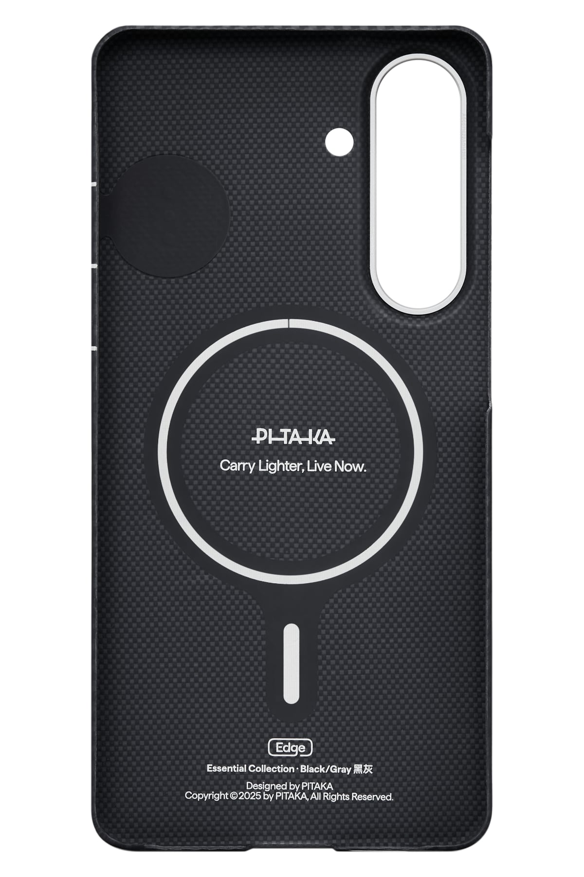 Galaxy S26 Edge Black Grey Twill Aaron Kılıf