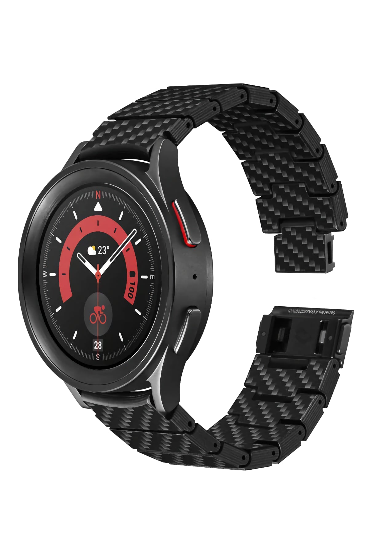 Galaxy Watch Karbon Fiber Kordon Modern Serisi Black-Grey Twill