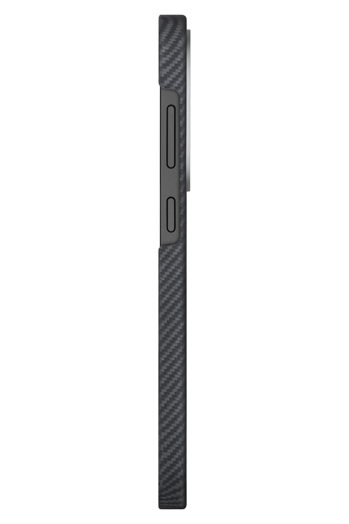Ultra Slim Galaxy S25 Kılıf Magsafe Uyumlu 600D Aramid Fiber Black-Grey Twill