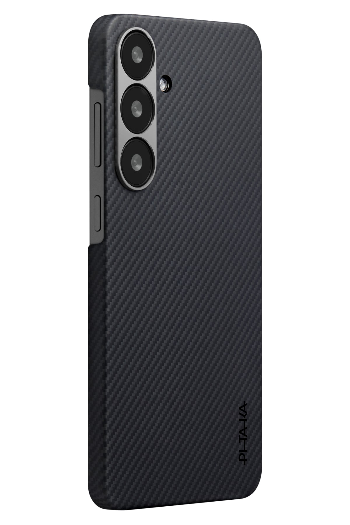 Ultra Slim Galaxy S25 Plus Kılıf Magsafe Uyumlu 600D Aramid Fiber Black-Grey Twill
