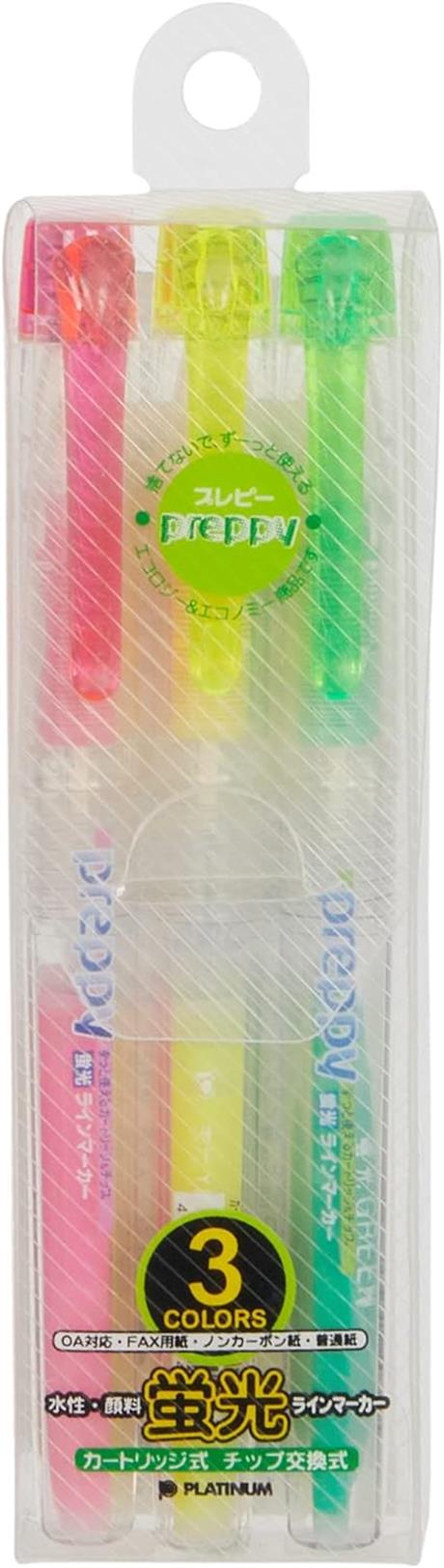 Plati̇num-Platinum Preppy Serisi 3'lü Fosforlu İşaretleme Kalem Seti-Fosforlu Kalem-3-Milagron.com